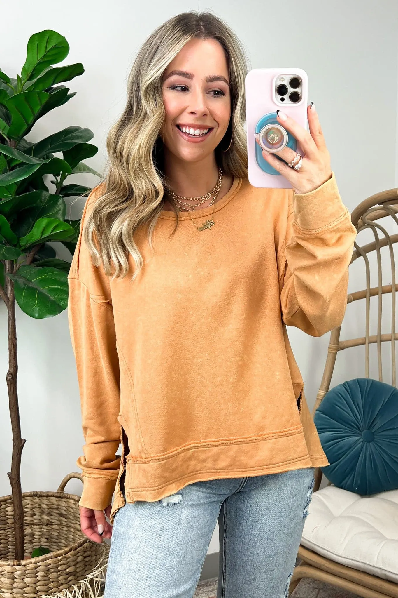 Adelaid Vintage Wash Pullover - BACK IN STOCK