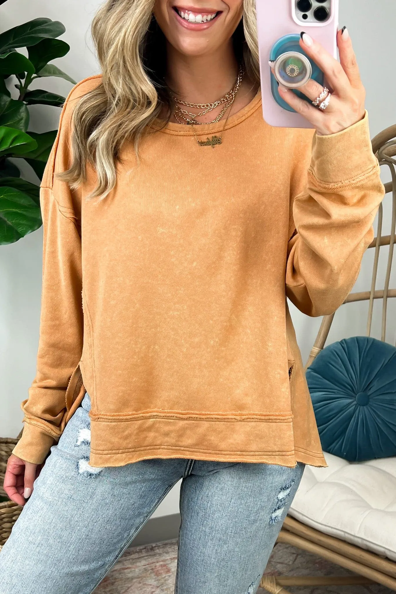 Adelaid Vintage Wash Pullover - BACK IN STOCK