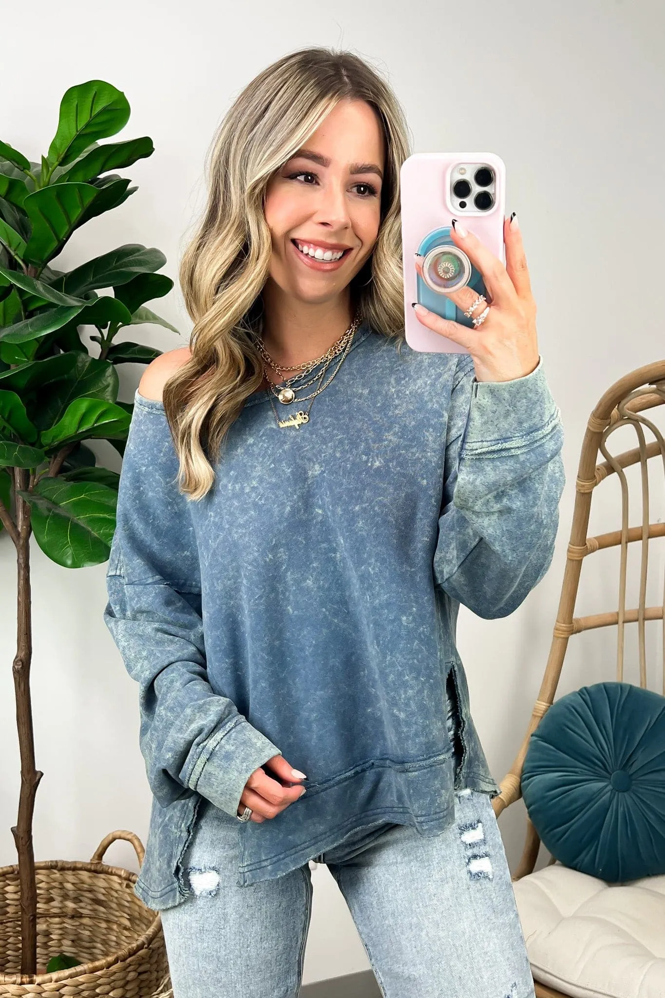 Adelaid Vintage Wash Pullover - BACK IN STOCK