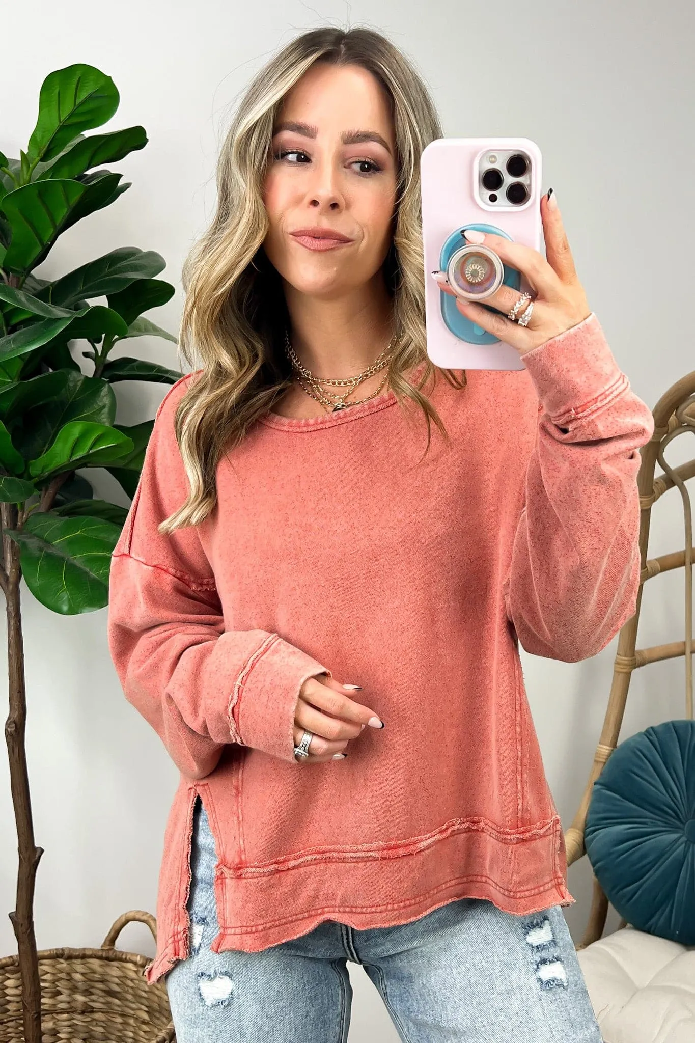 Adelaid Vintage Wash Pullover - BACK IN STOCK