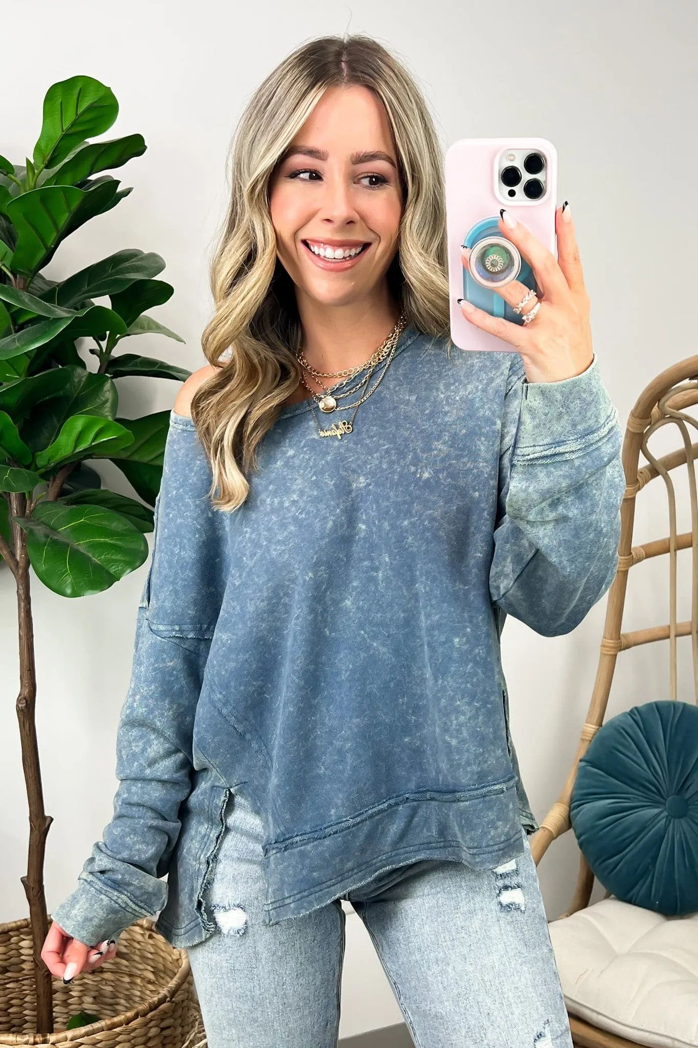 Adelaid Vintage Wash Pullover - BACK IN STOCK