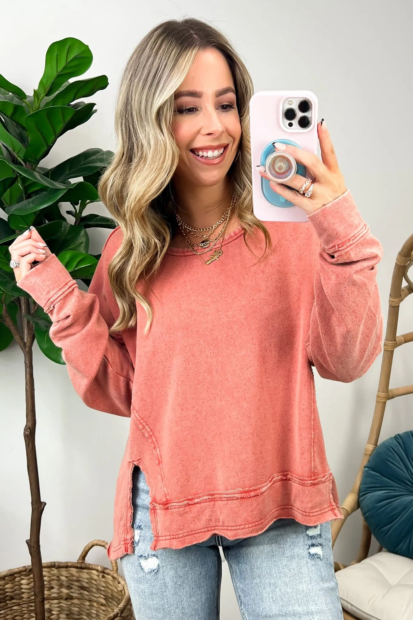 Adelaid Vintage Wash Pullover - BACK IN STOCK