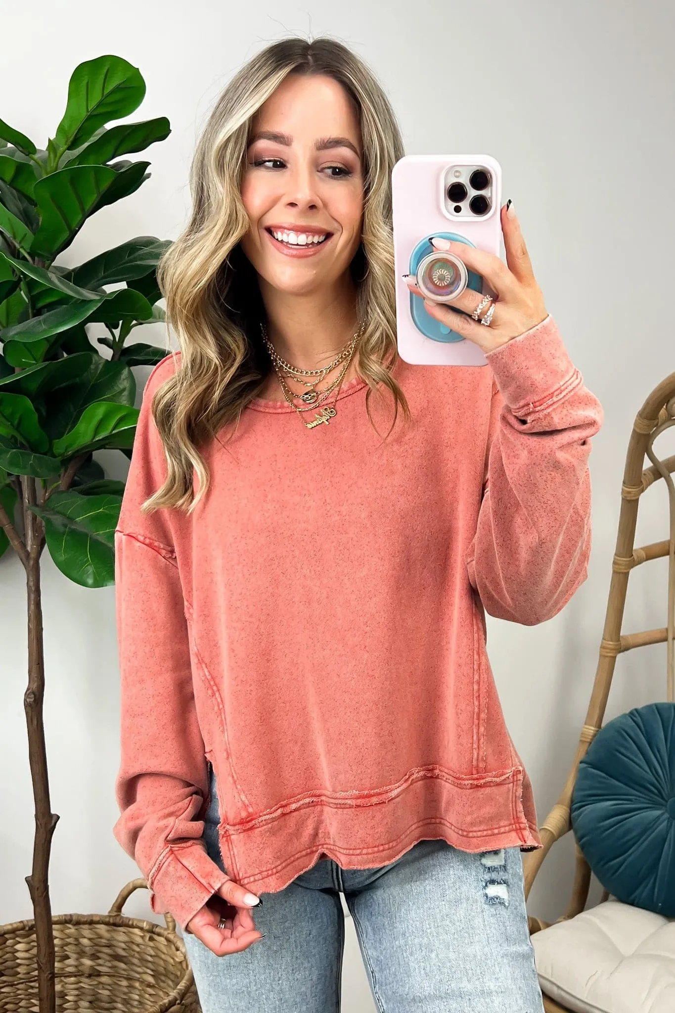 Adelaid Vintage Wash Pullover - BACK IN STOCK
