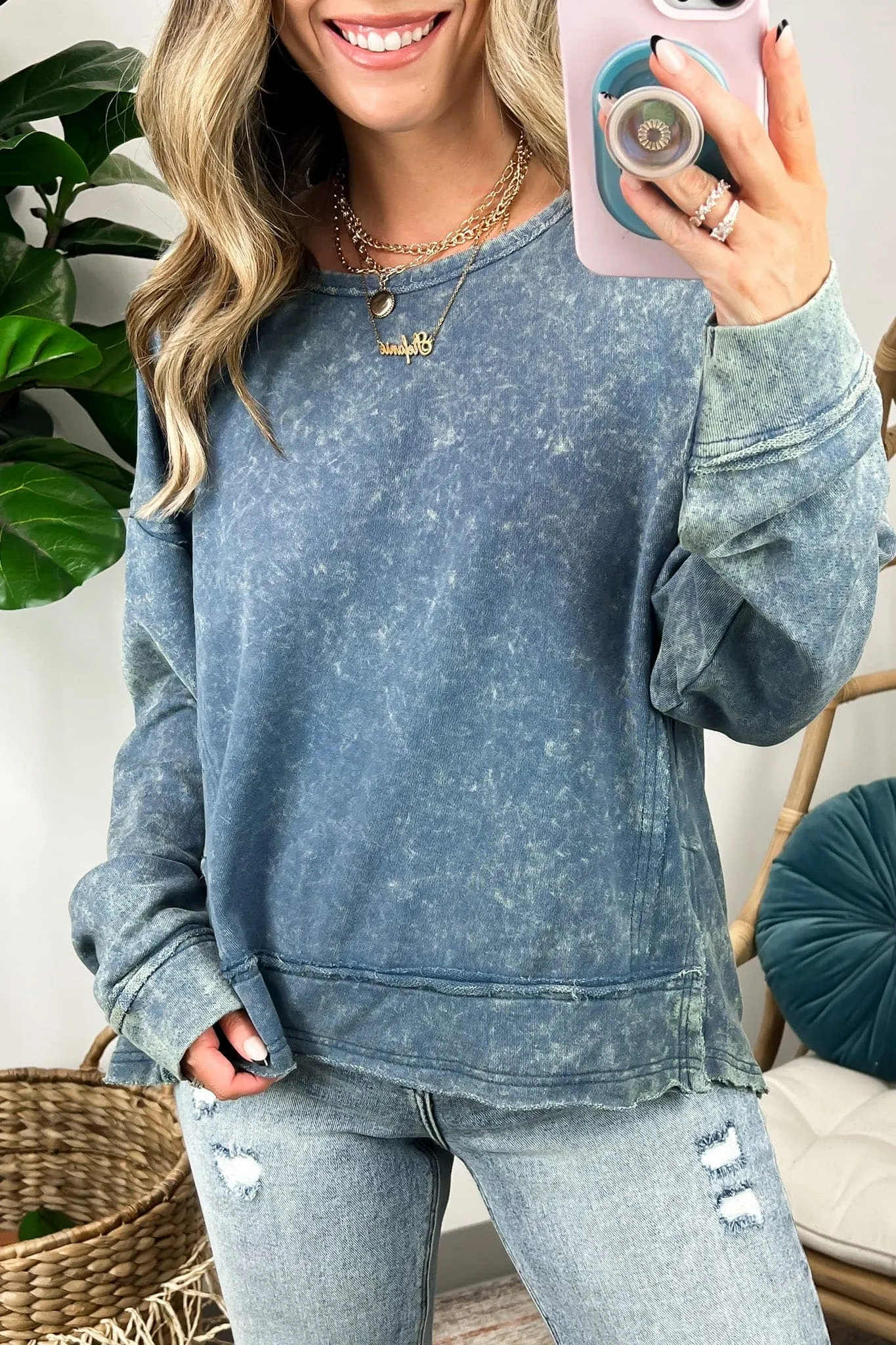 Adelaid Vintage Wash Pullover - BACK IN STOCK