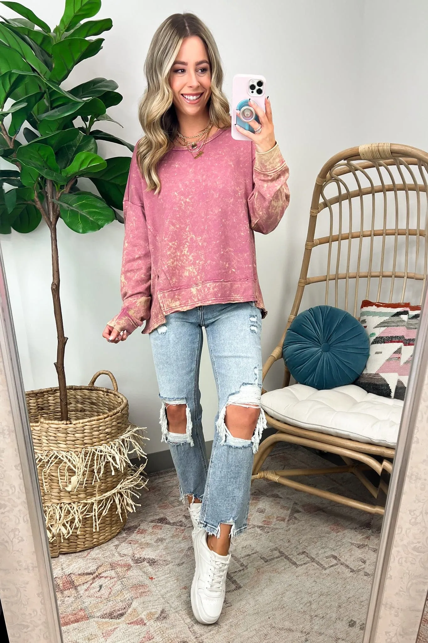Adelaid Vintage Wash Pullover - BACK IN STOCK