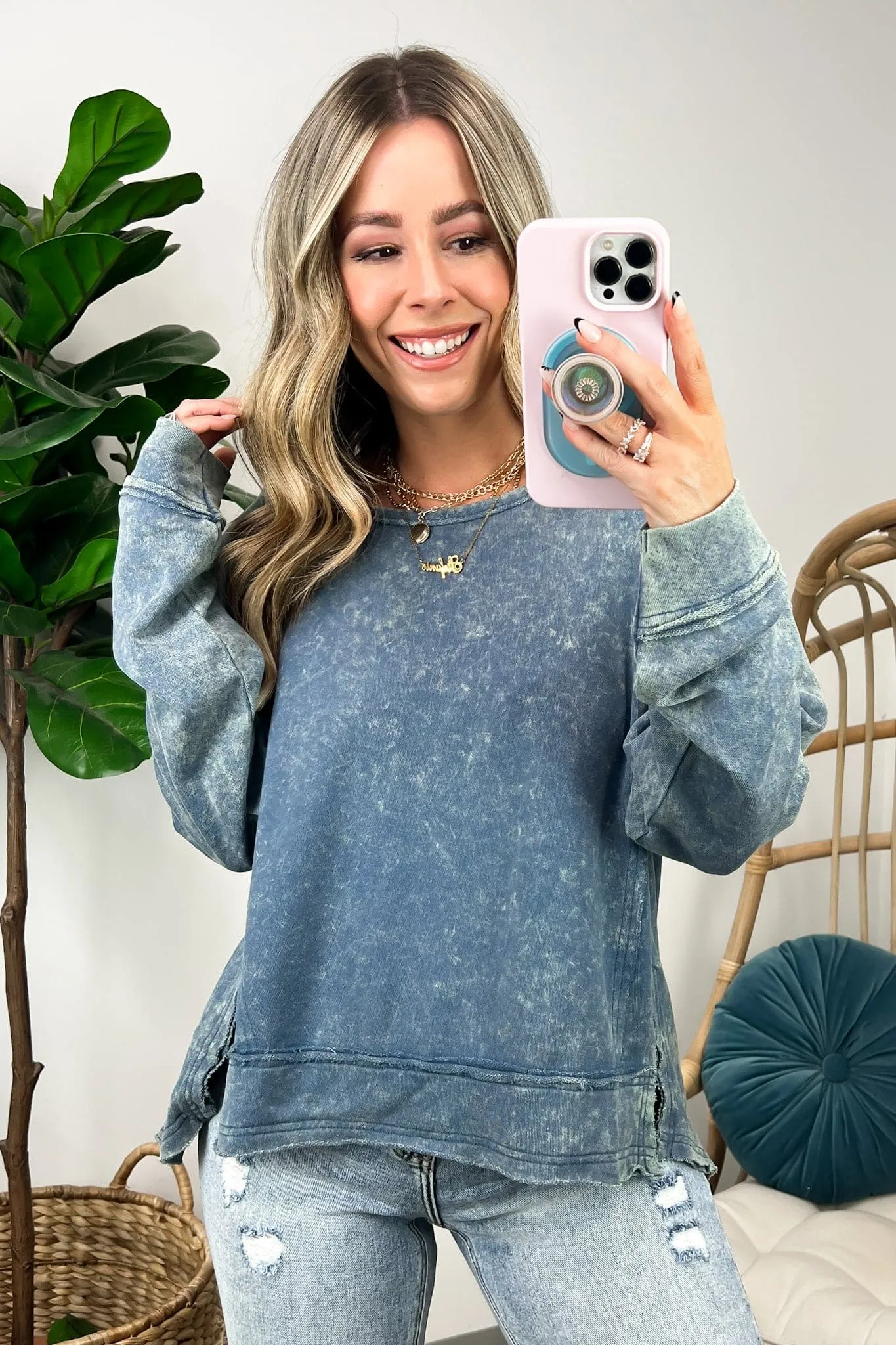 Adelaid Vintage Wash Pullover - BACK IN STOCK
