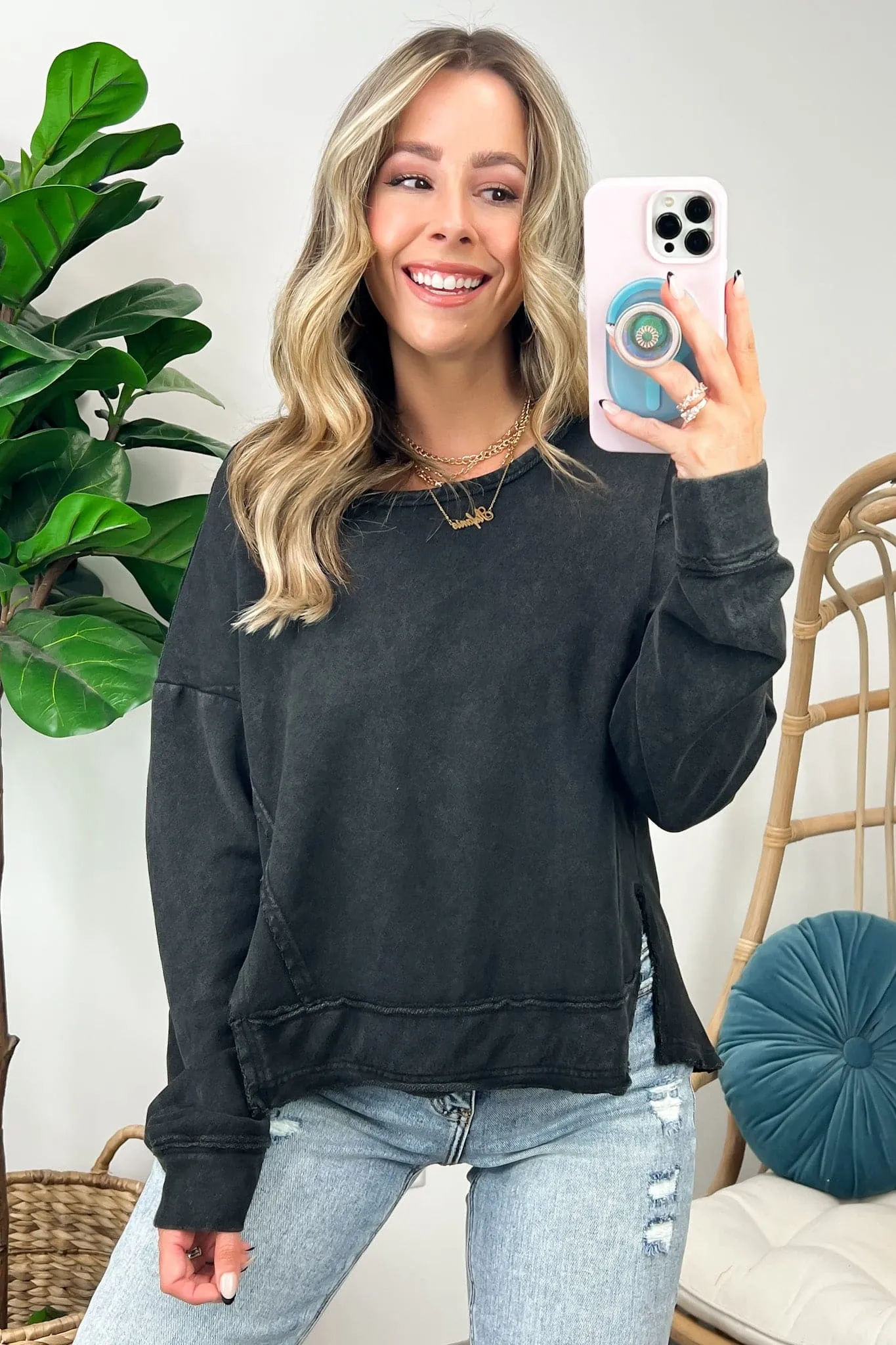 Adelaid Vintage Wash Pullover - BACK IN STOCK