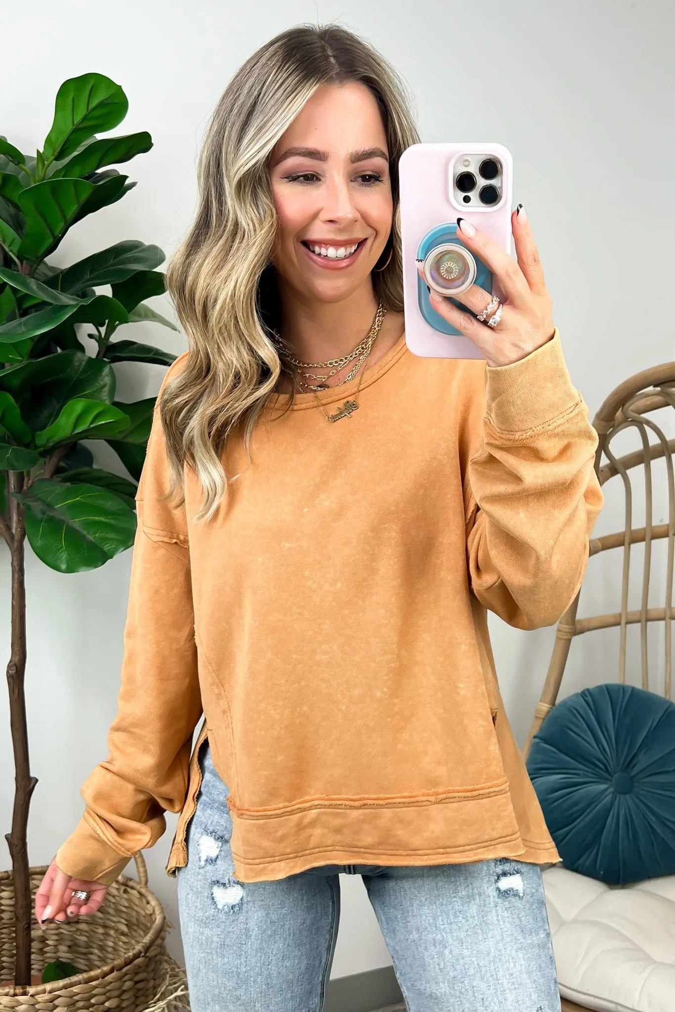 Adelaid Vintage Wash Pullover - BACK IN STOCK