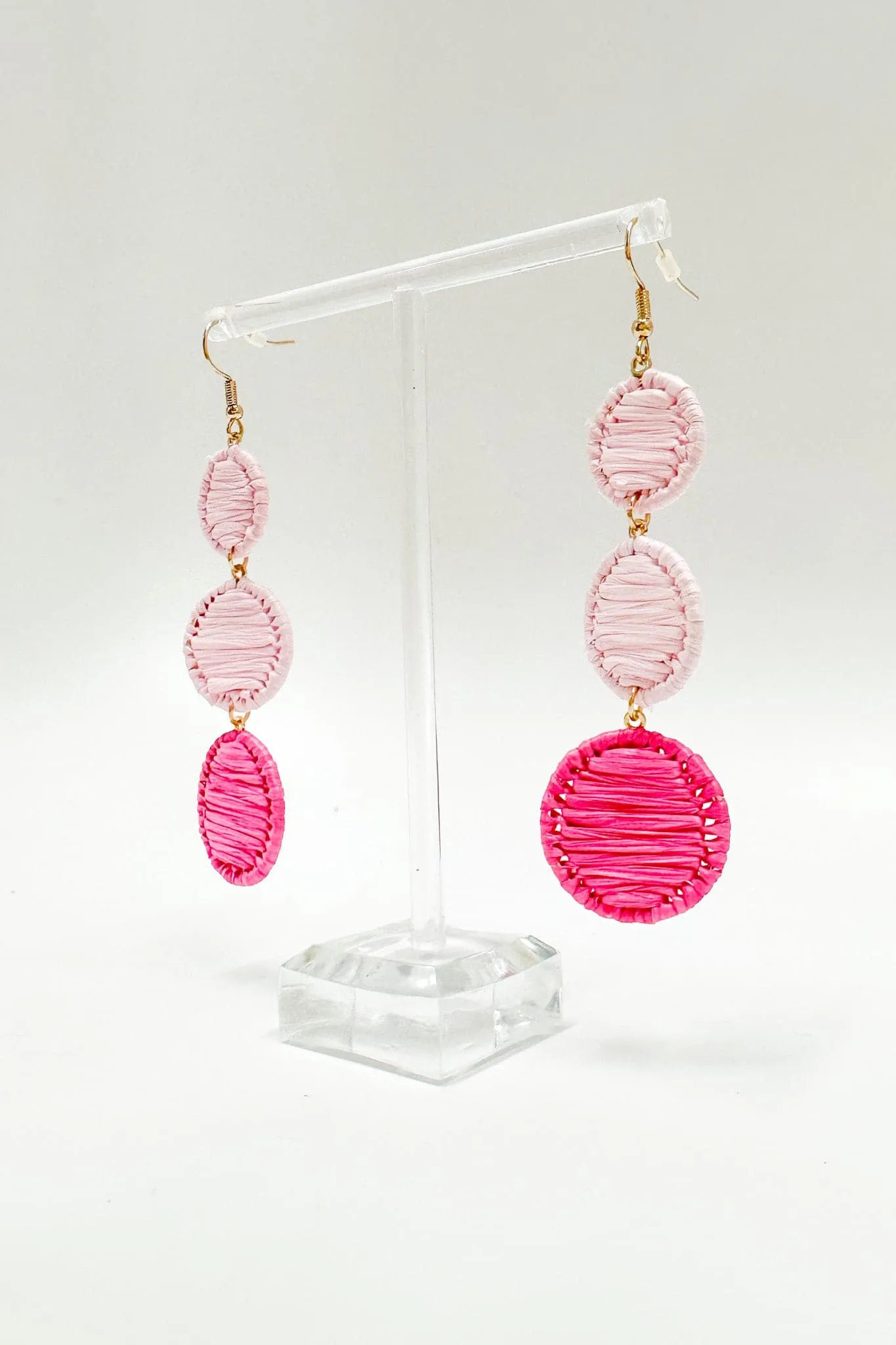 Aislynn Circle Raffia Drop Earrings - FINAL SALE