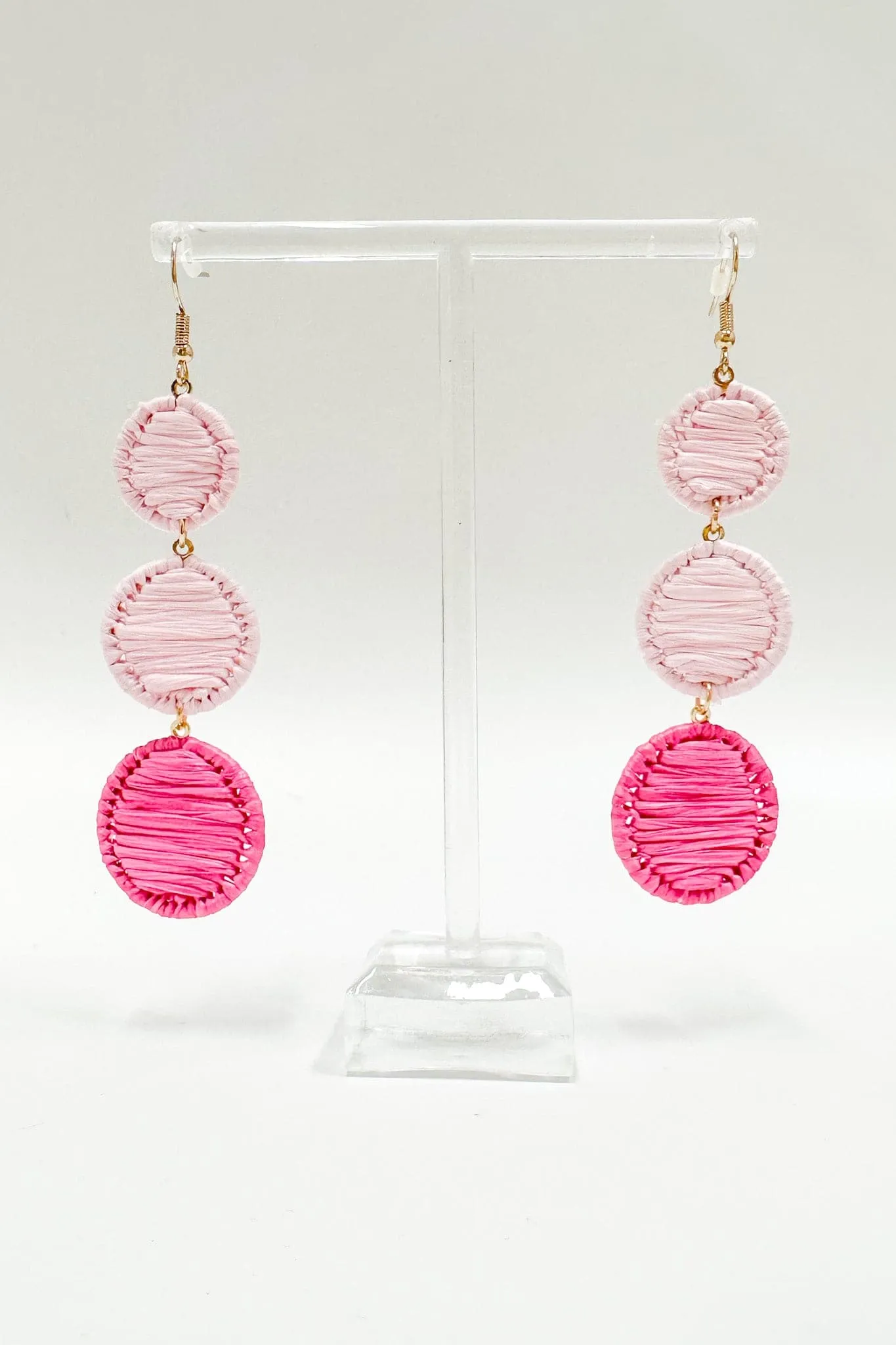 Aislynn Circle Raffia Drop Earrings - FINAL SALE