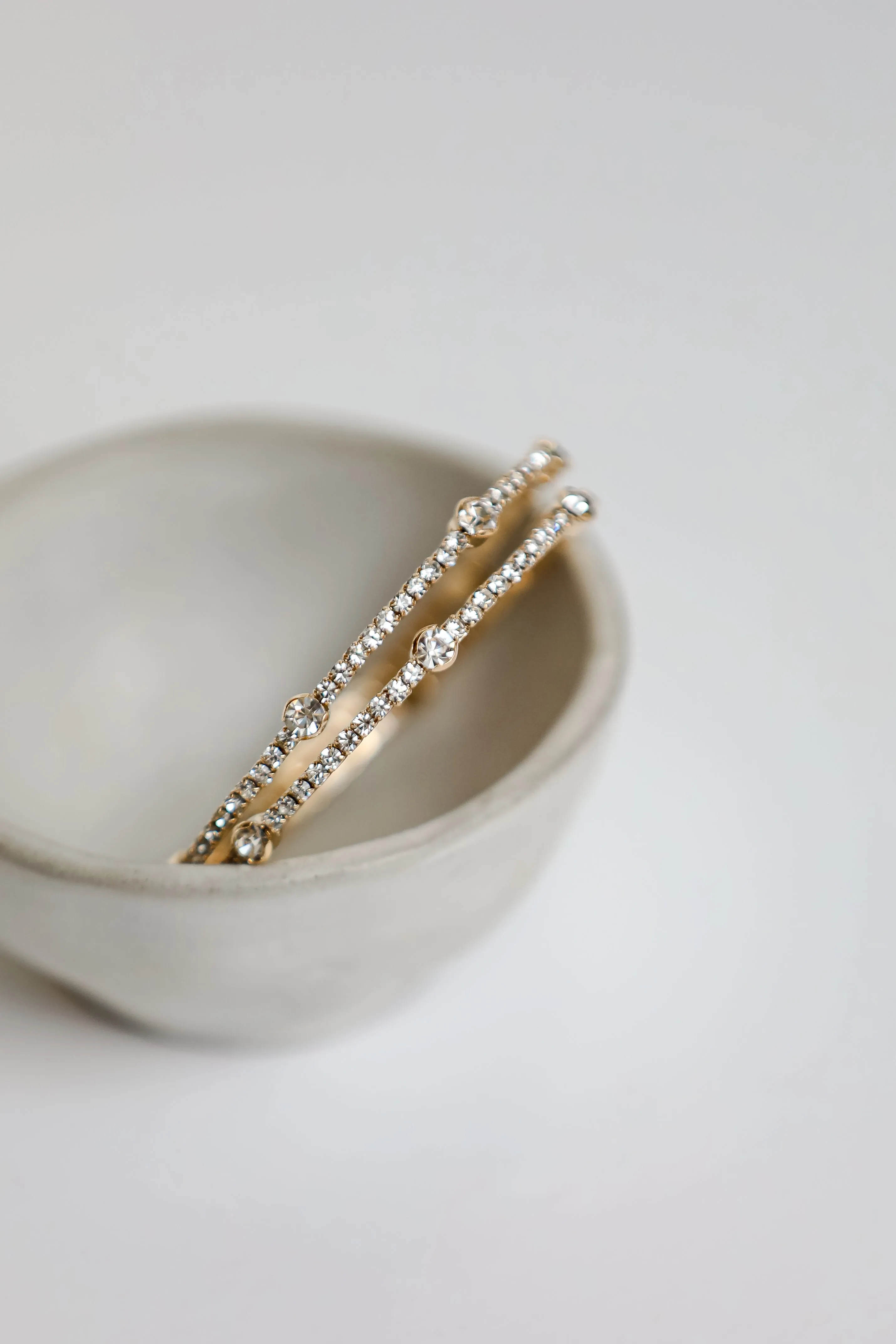 Alexandra Gold Rhinestone Bangle Bracelet