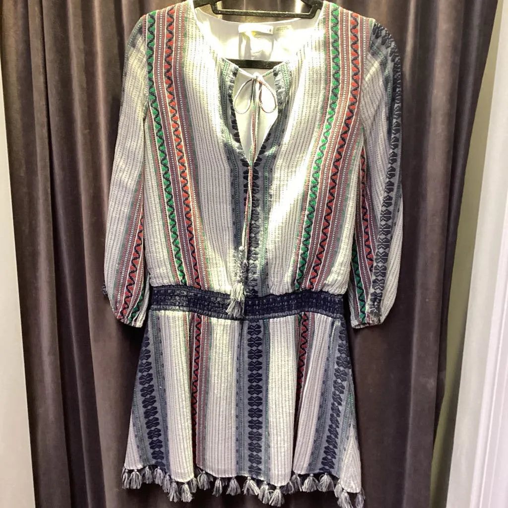 Alice   Olivia Stripe Tie Fringe DRESSES 4
