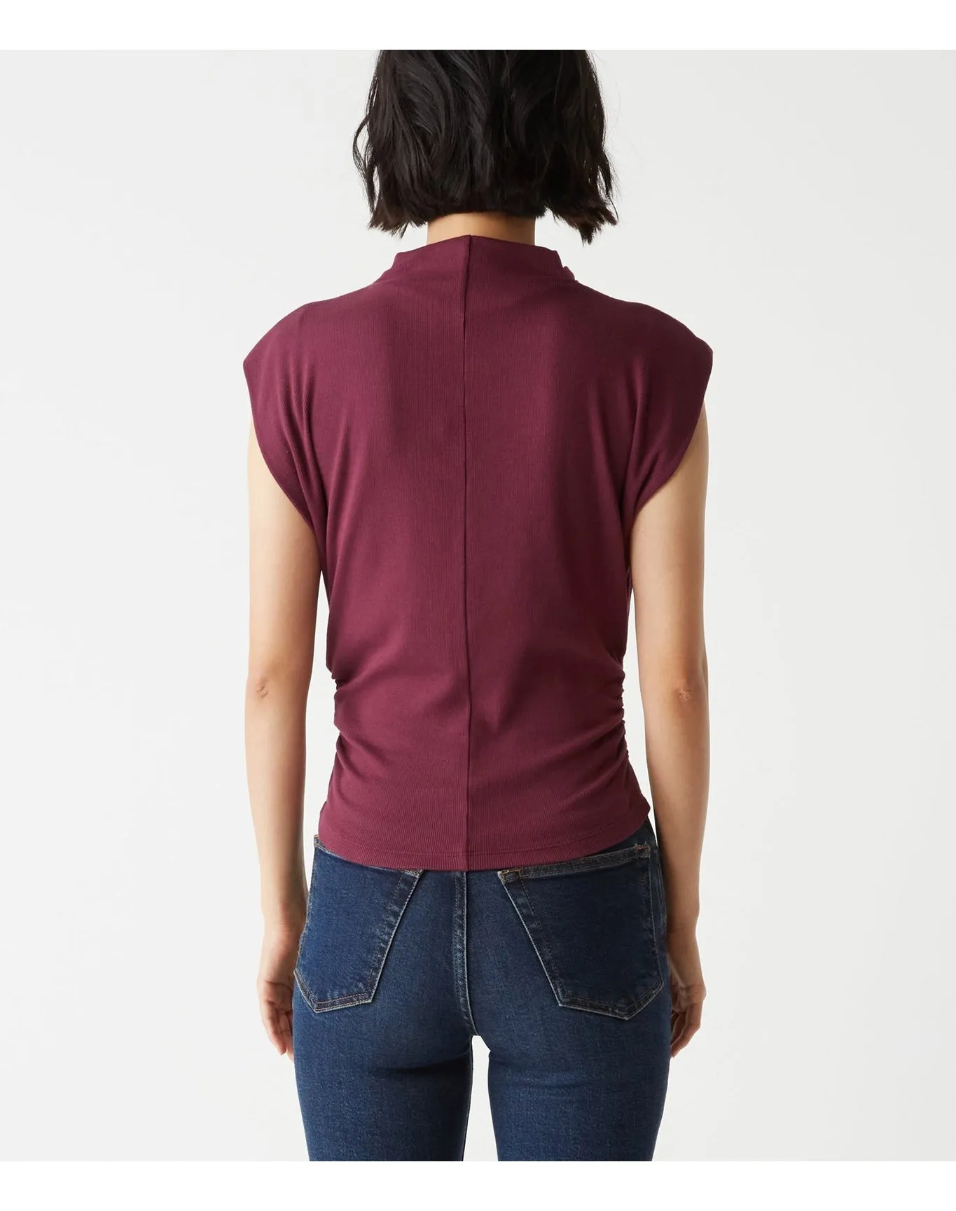 Amara Power Shoulder Tee | Beetroot MICHAEL STARS