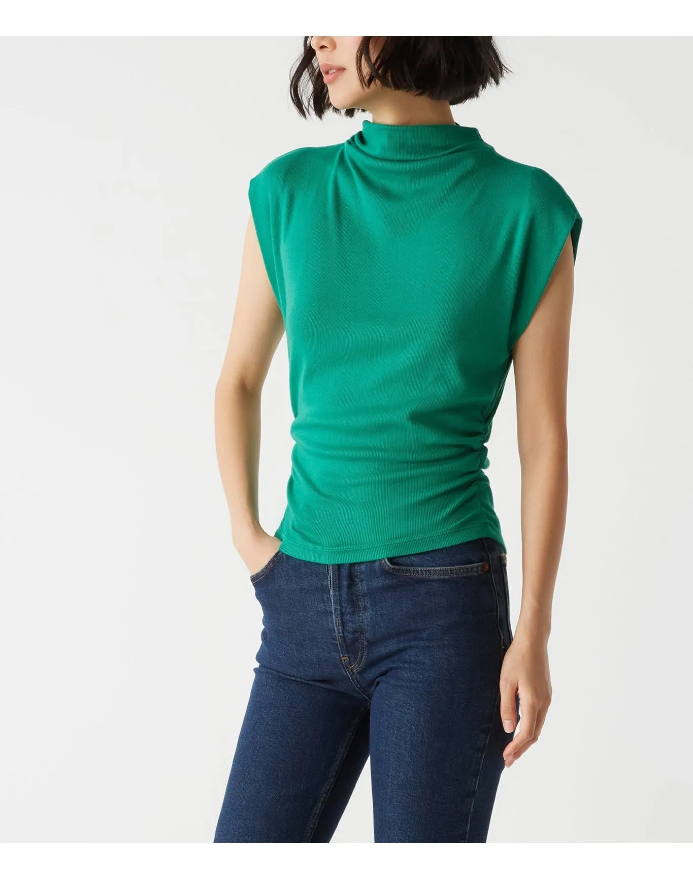 Amara Power Shoulder Tee | Peppermint MICHAEL STARS