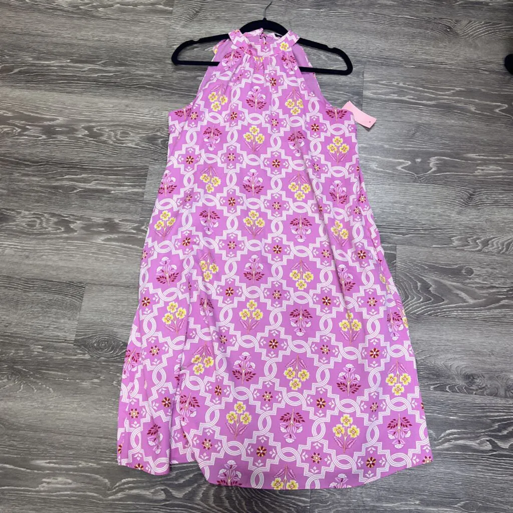 Ann Taylor Geo Print Sleeveless Midi DRESSES Mt
