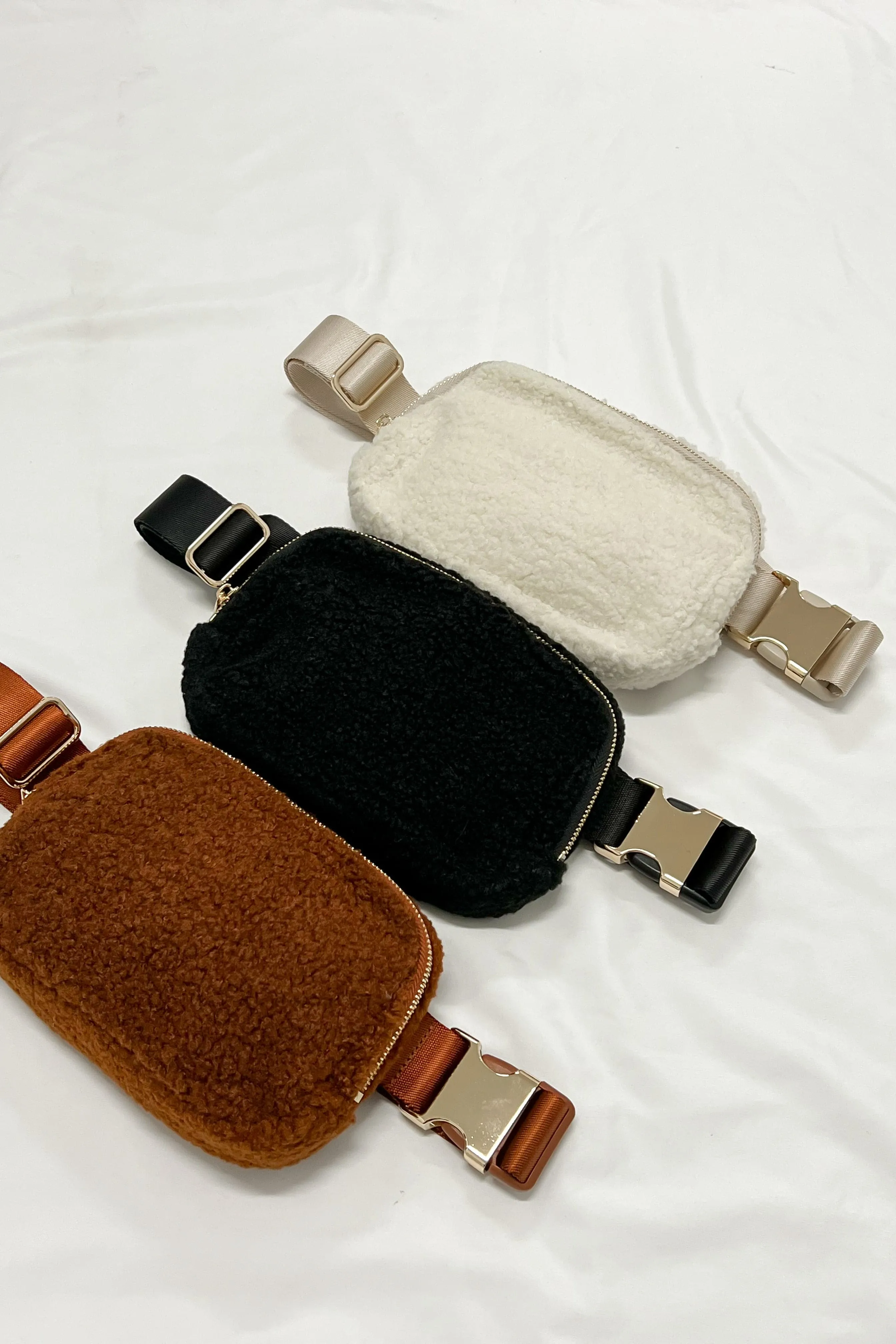 Anywhere Fleece Belt Bag - BACK with GOLD HARDWARE!