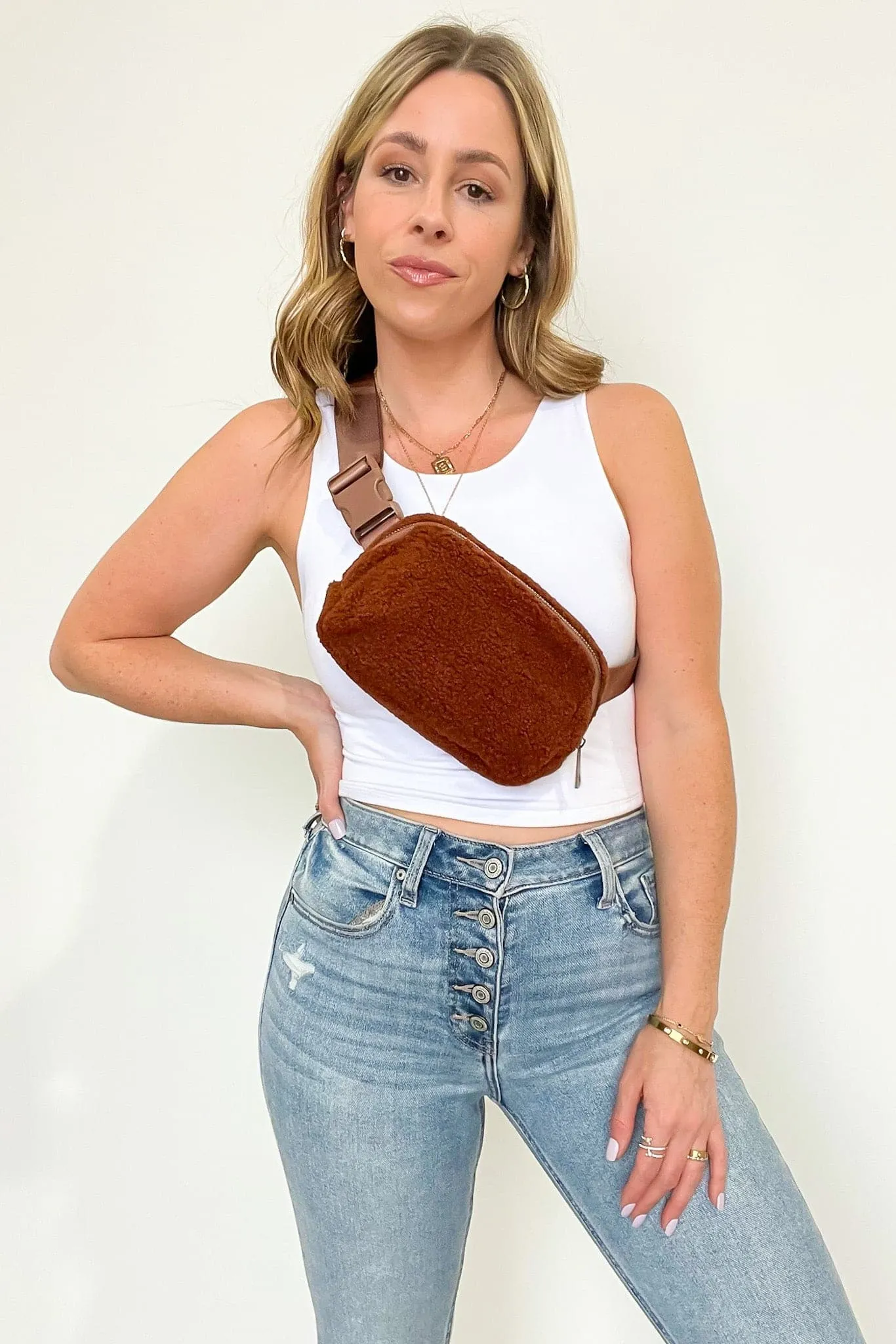 Anywhere Fleece Belt Bag - BACK with GOLD HARDWARE!