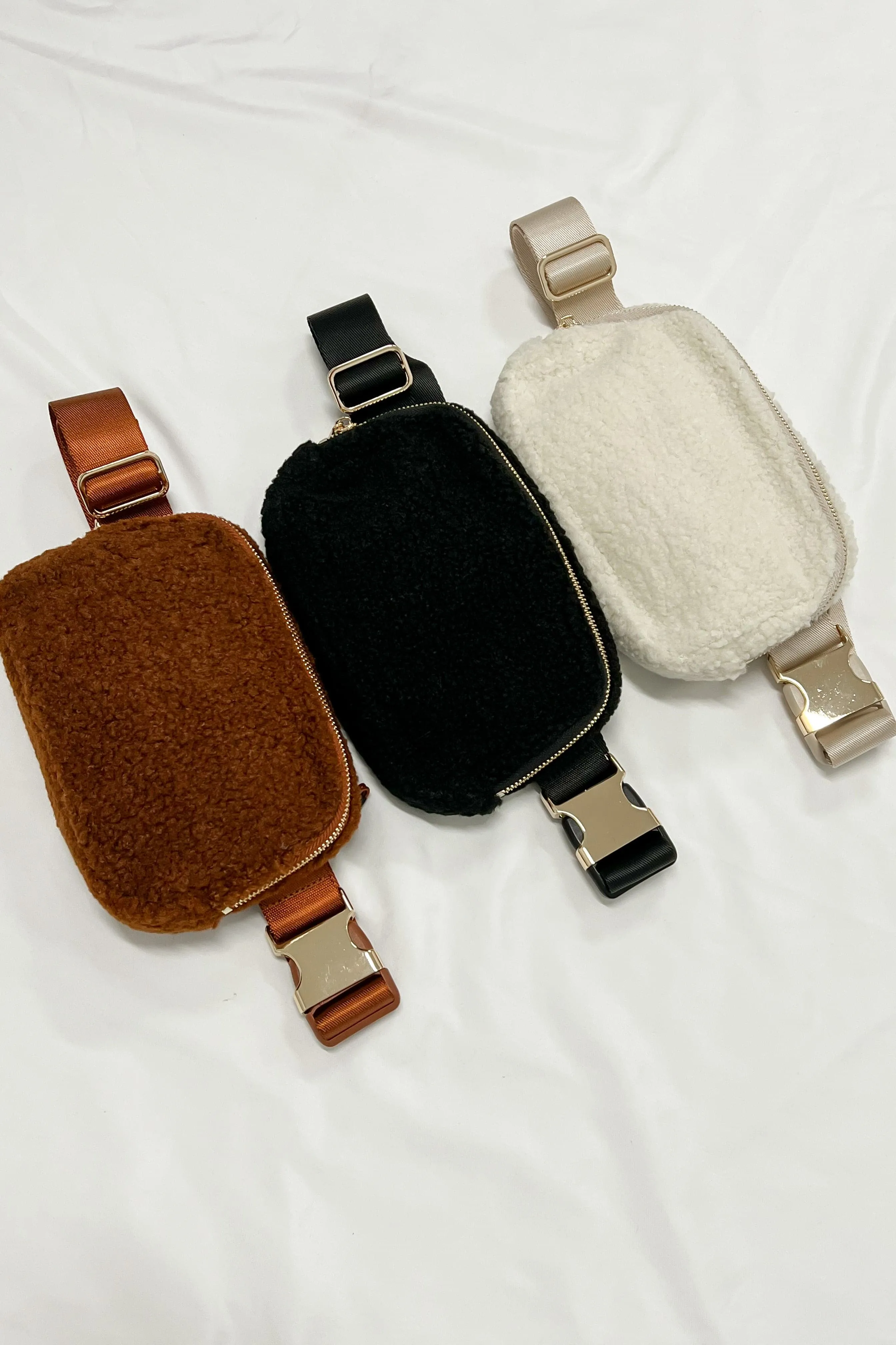 Anywhere Fleece Belt Bag - BACK with GOLD HARDWARE!