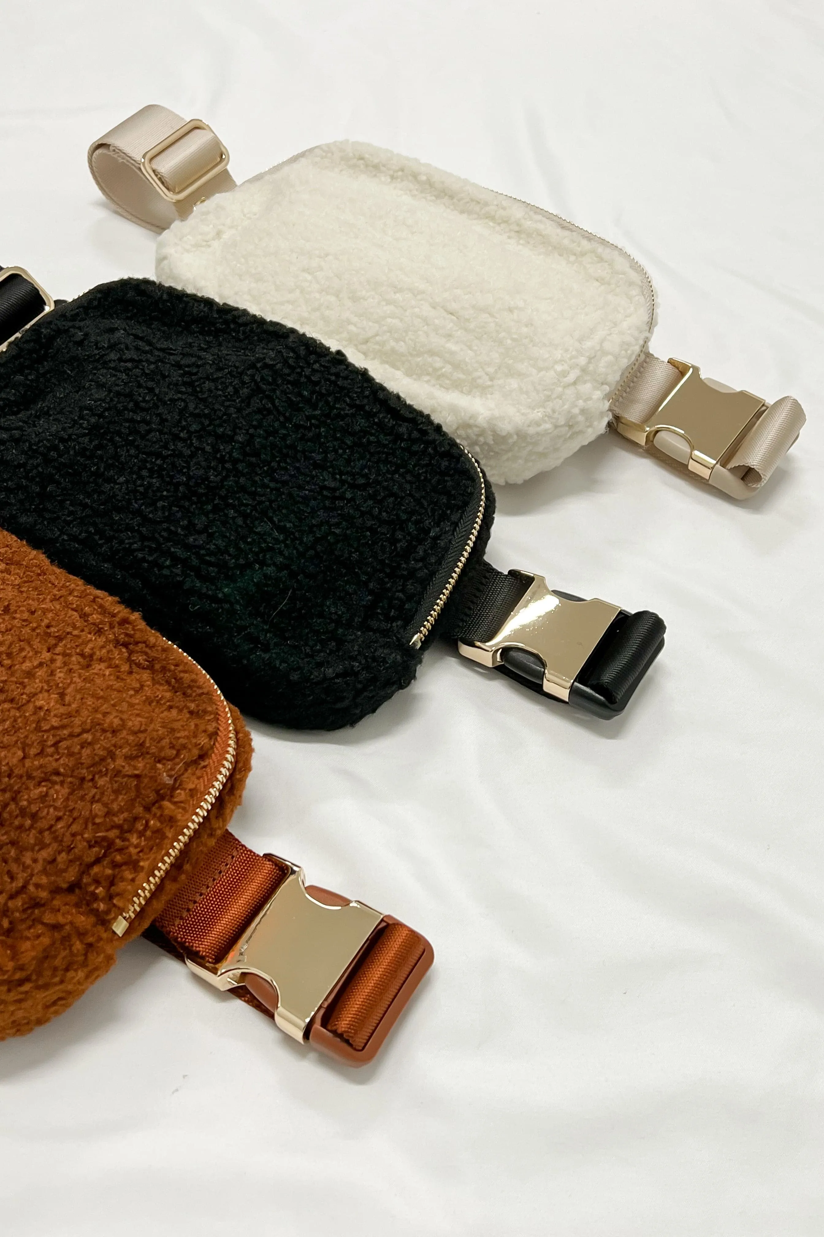 Anywhere Fleece Belt Bag - BACK with GOLD HARDWARE!