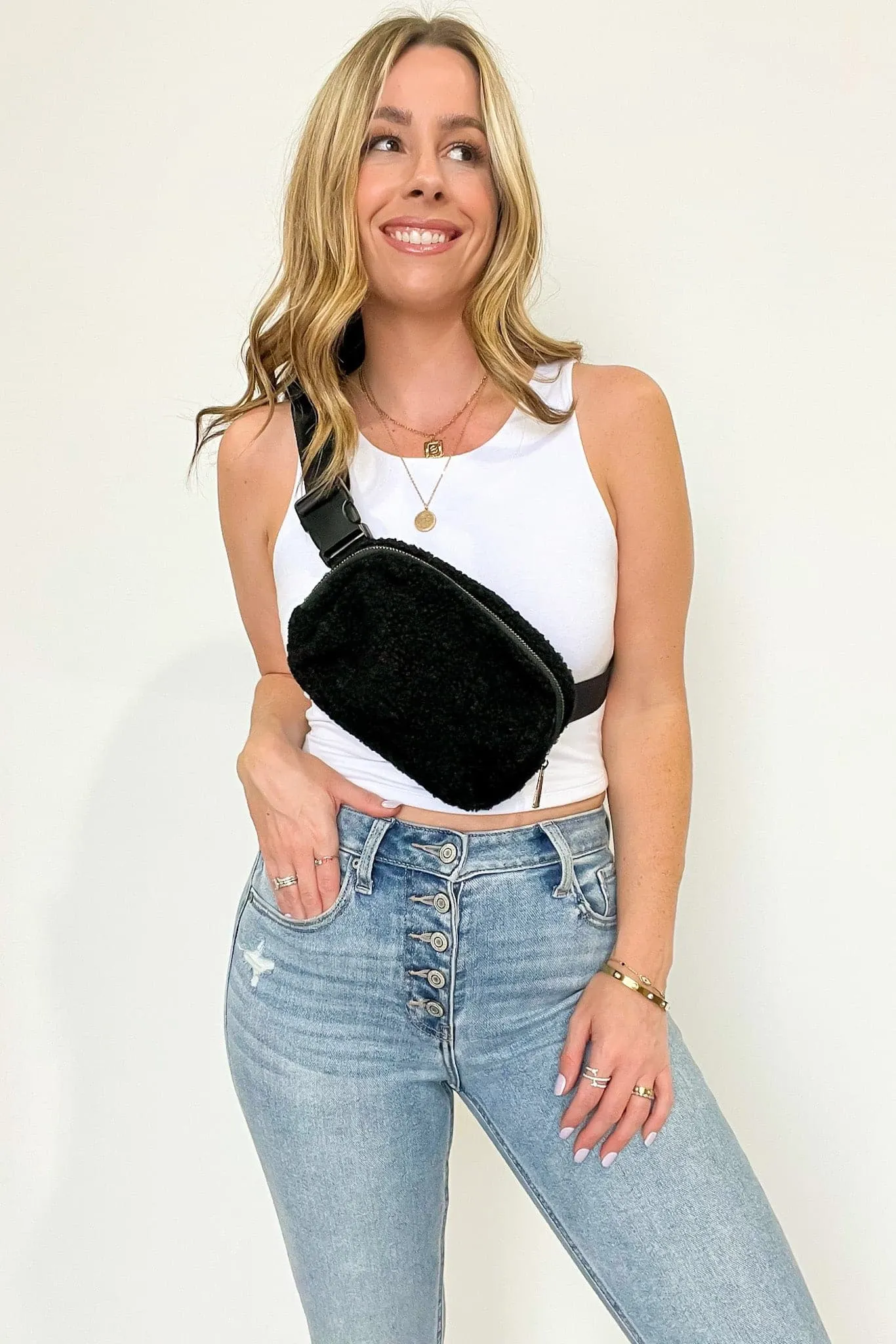 Anywhere Fleece Belt Bag - BACK with GOLD HARDWARE!