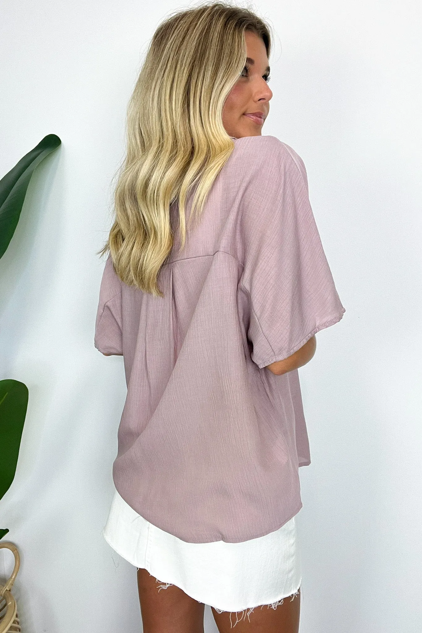 At My Best Button Down Relaxed Top - BACK IN STOCK