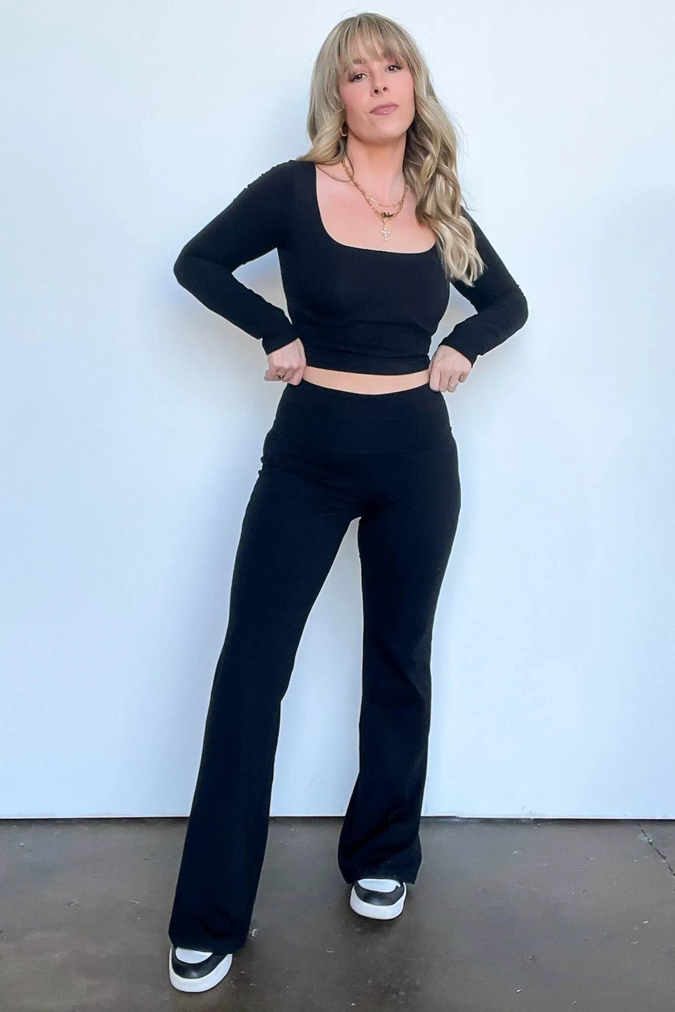Ayanah Long Sleeve Double Layer Top - FINAL SALE