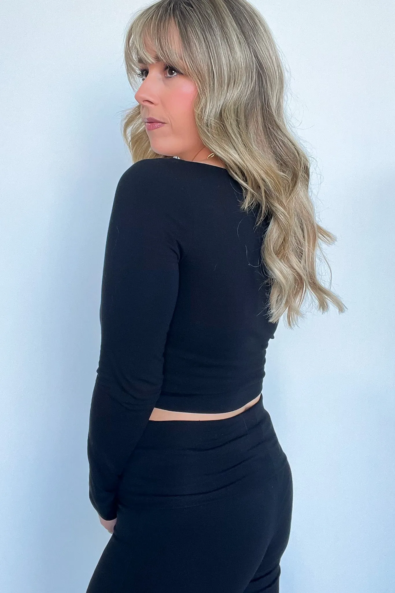 Ayanah Long Sleeve Double Layer Top - FINAL SALE