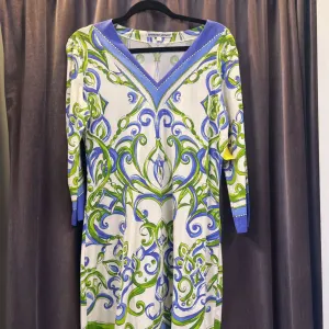 Barbara Gerwit Scroll Print 3/4 Sleeve Tunic DRESSES L
