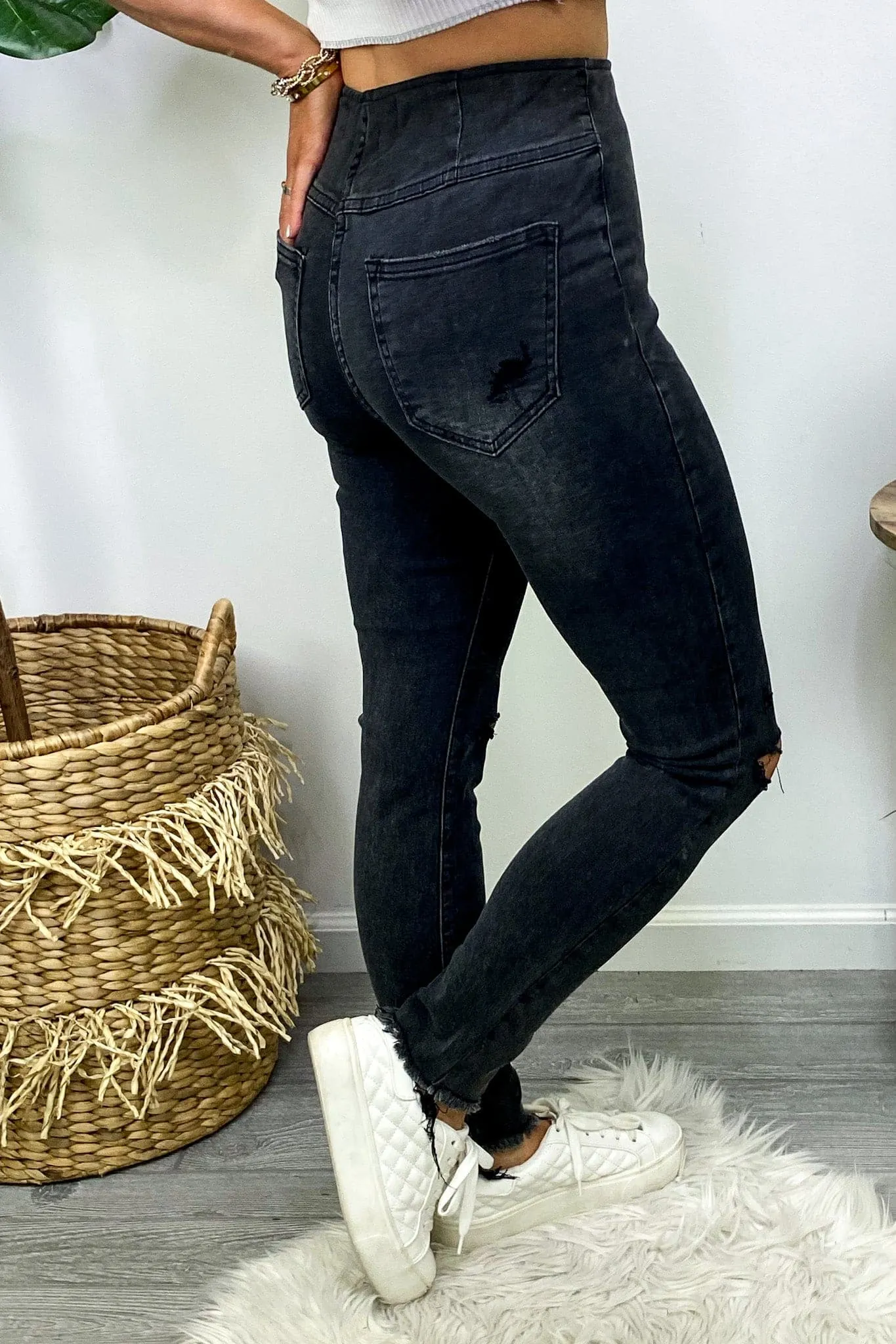 Barden Pull On Distressed Skinny Jeans - FINAL SALE