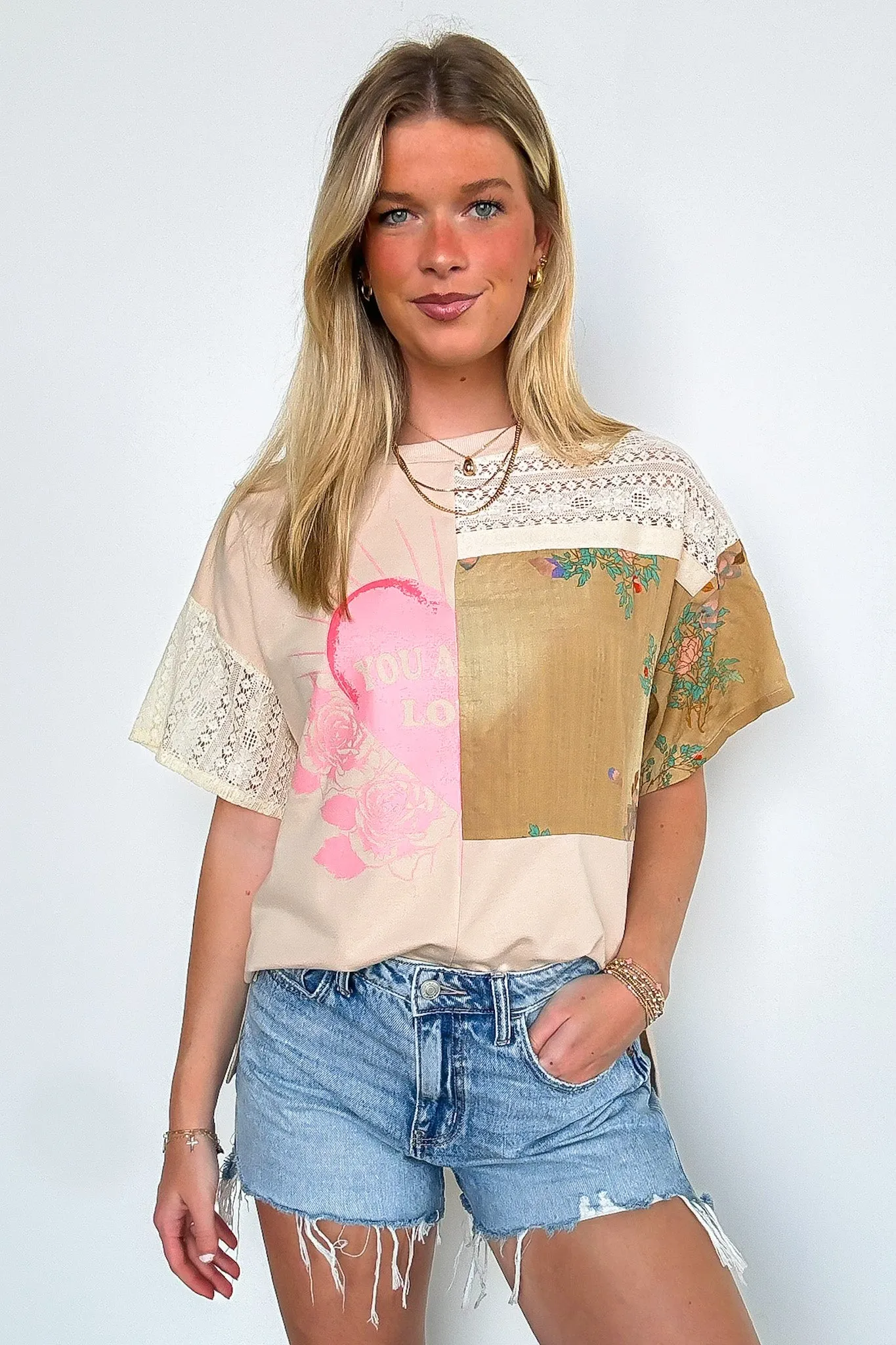 Boho Babe Patchwork Graphic Tee