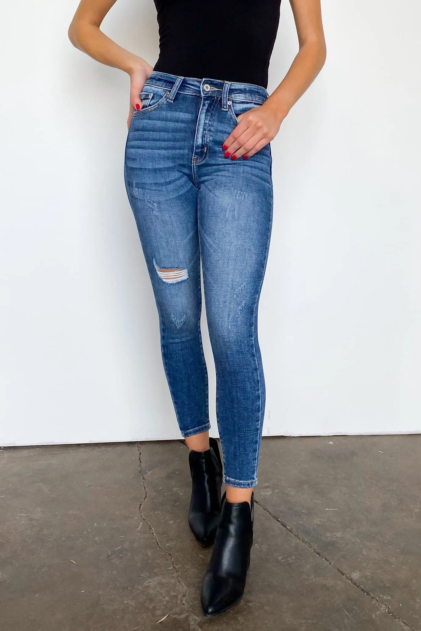 Braelynn High Rise Distressed Skinny Jeans - FINAL SALE