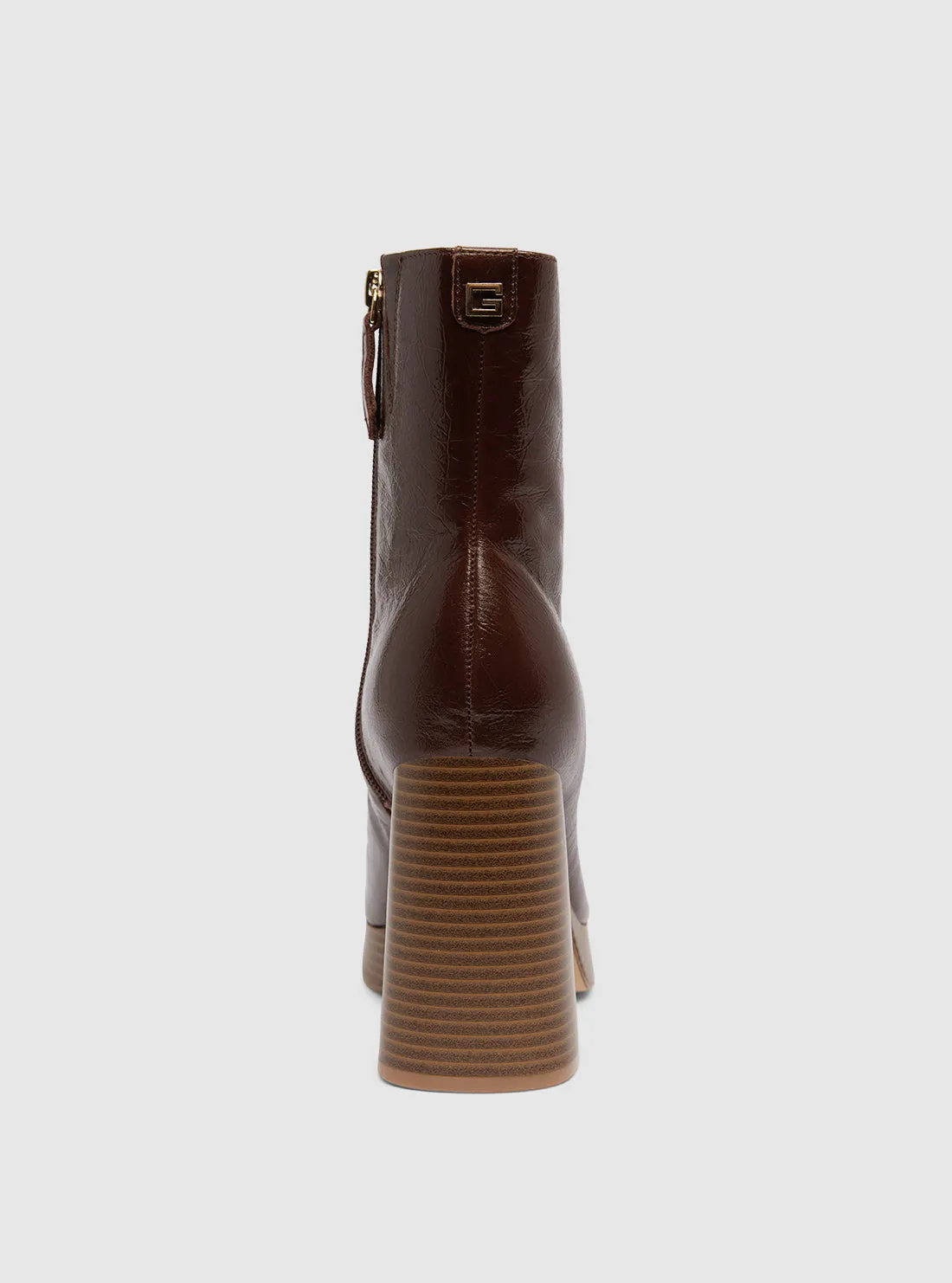 Brown Danca Chunky Boots. Guess