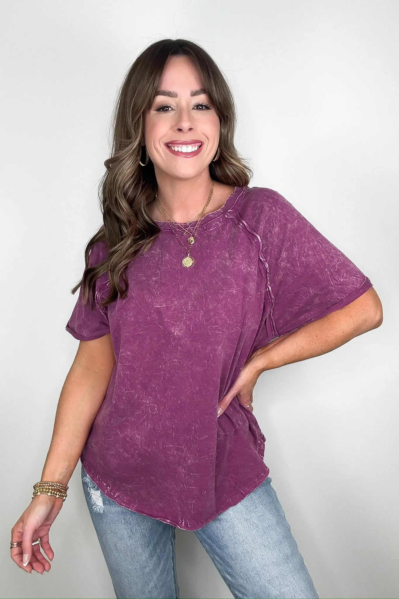 Carowyn Mineral Wash Relaxed Fit Top - BACK IN STOCK