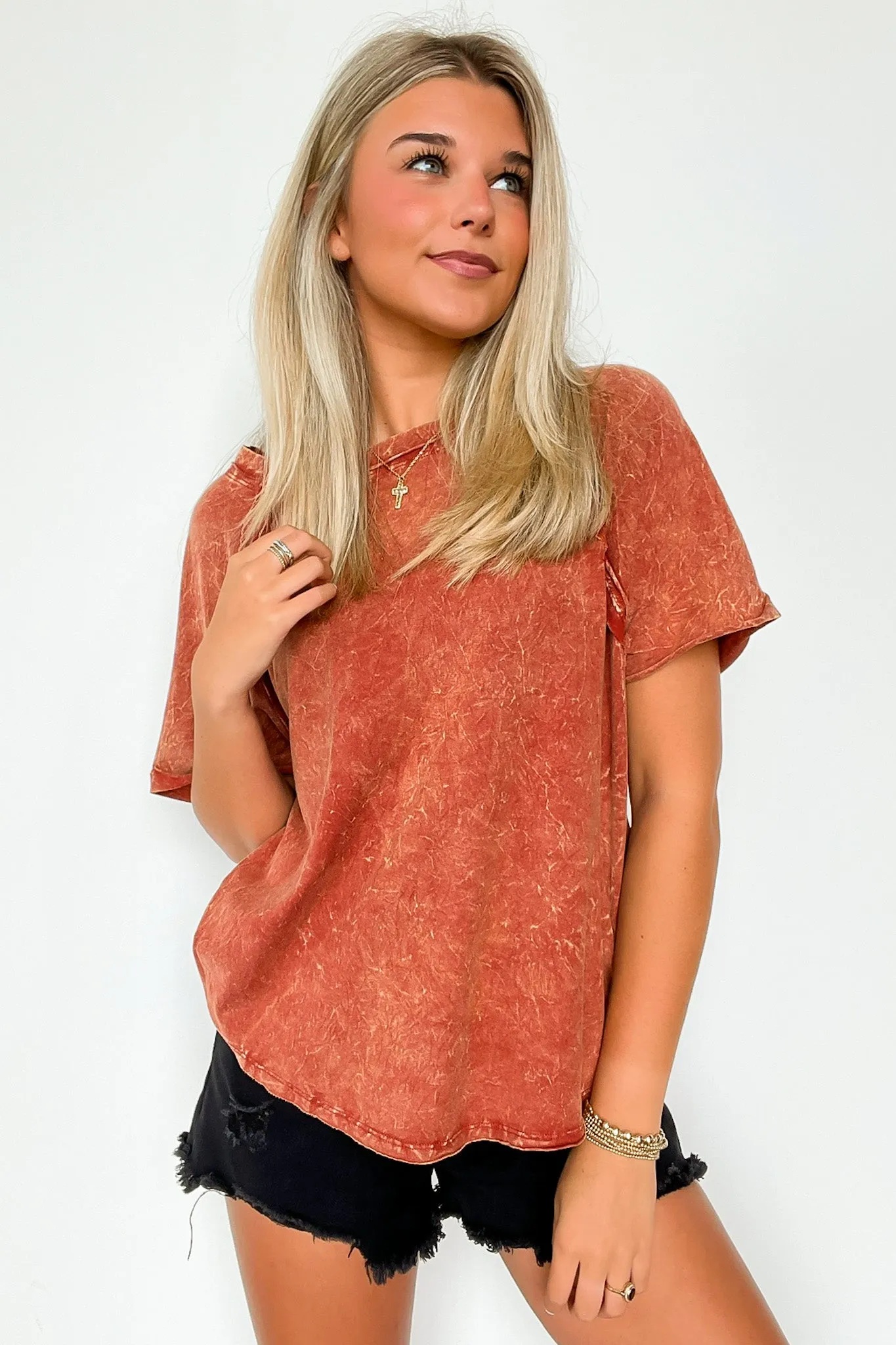 Carowyn Mineral Wash Relaxed Fit Top - BACK IN STOCK