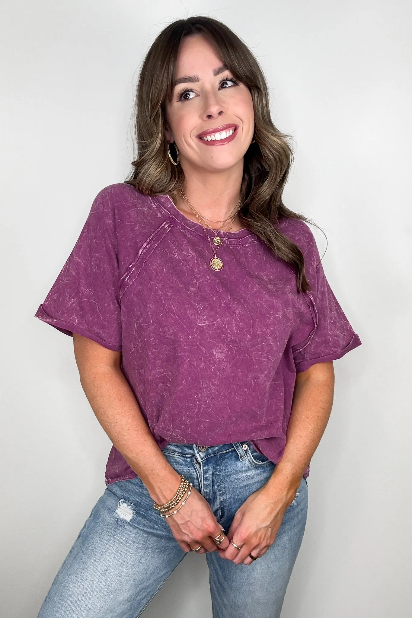Carowyn Mineral Wash Relaxed Fit Top - BACK IN STOCK