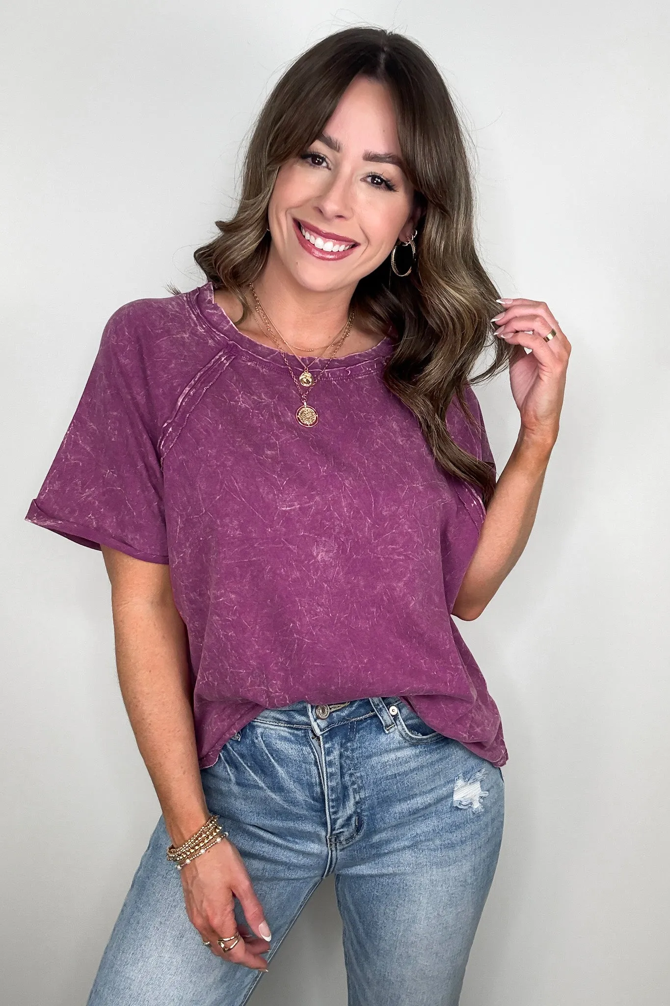 Carowyn Mineral Wash Relaxed Fit Top - BACK IN STOCK