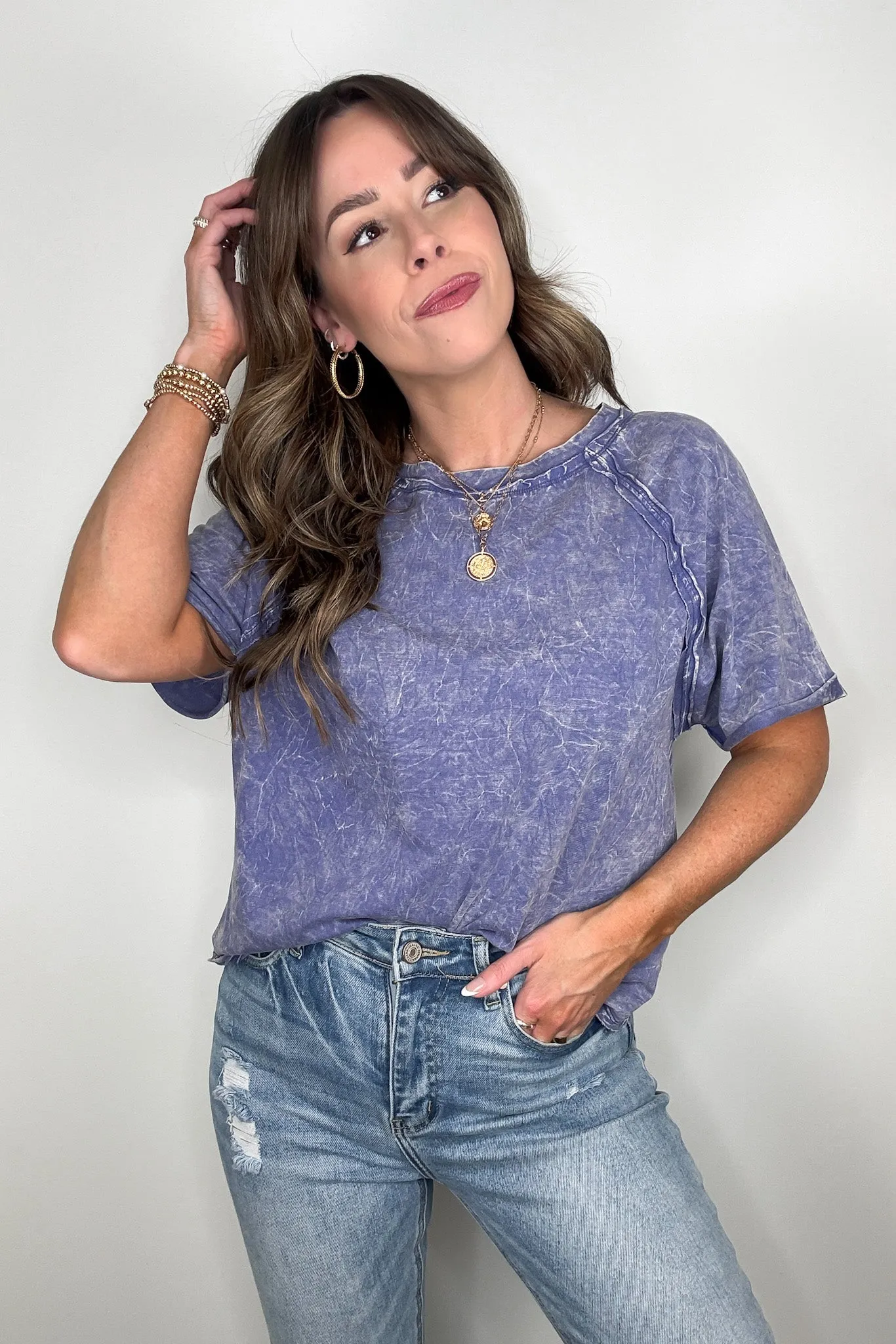 Carowyn Mineral Wash Relaxed Fit Top - BACK IN STOCK
