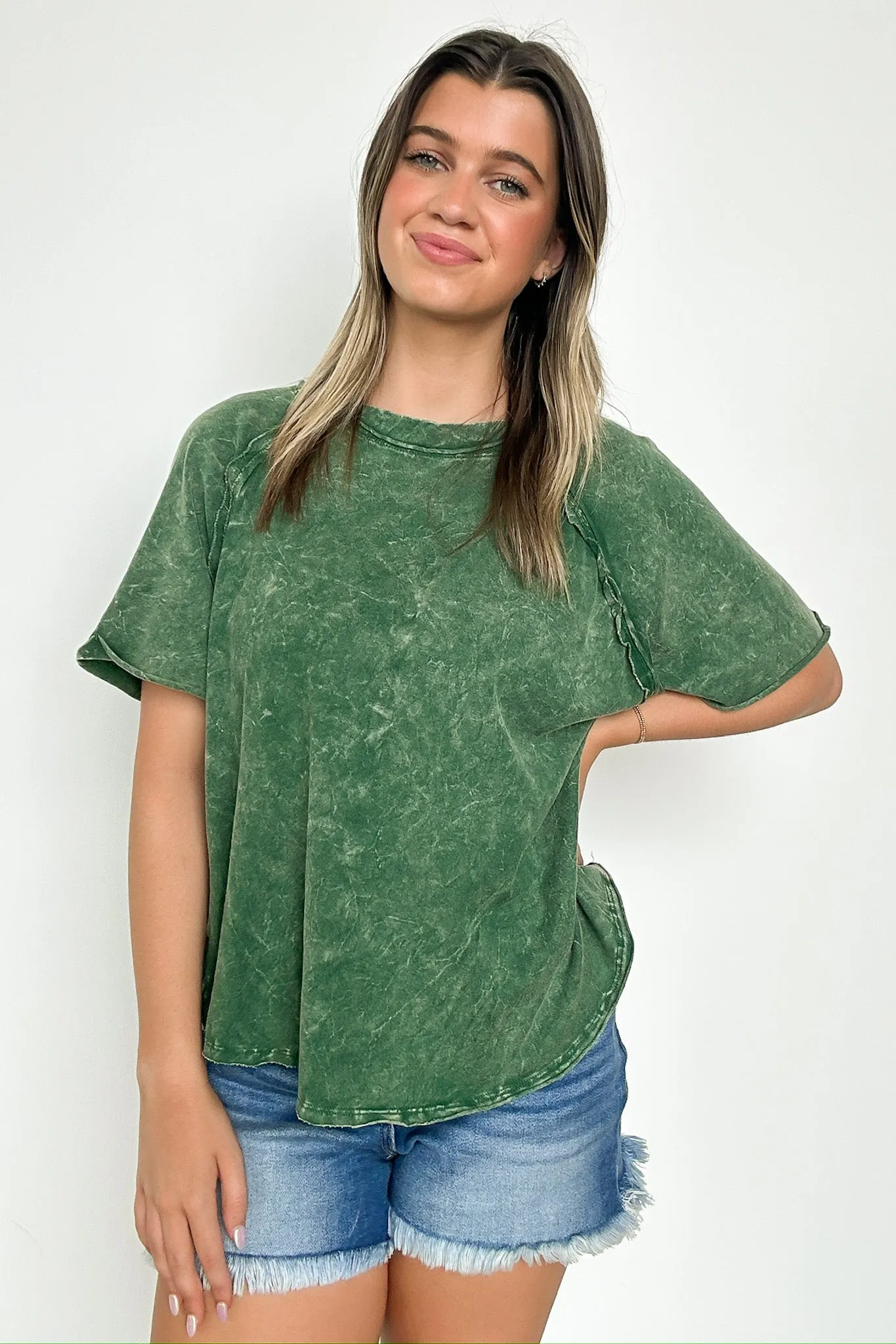 Carowyn Mineral Wash Relaxed Fit Top - BACK IN STOCK