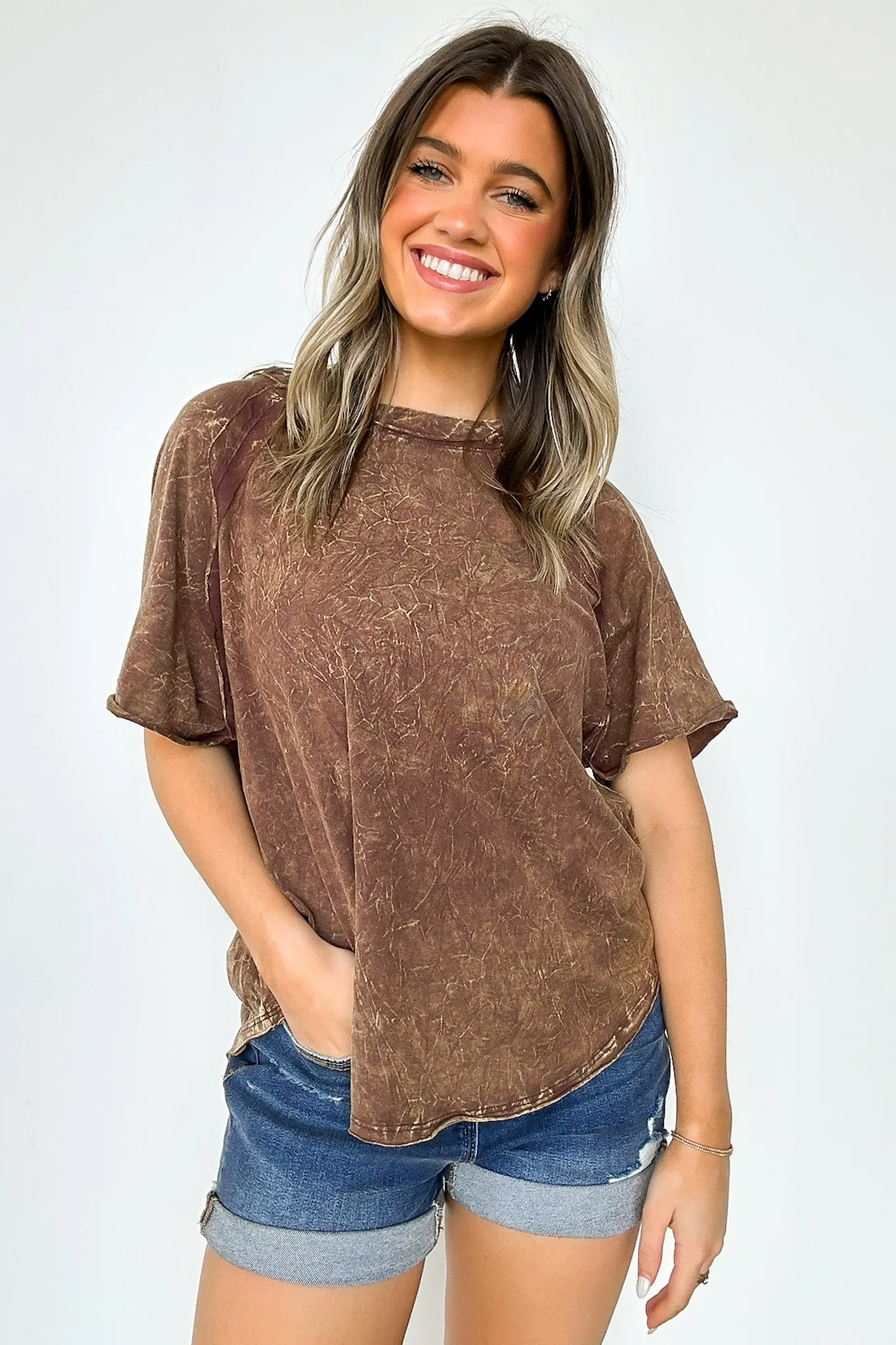Carowyn Mineral Wash Relaxed Fit Top - BACK IN STOCK