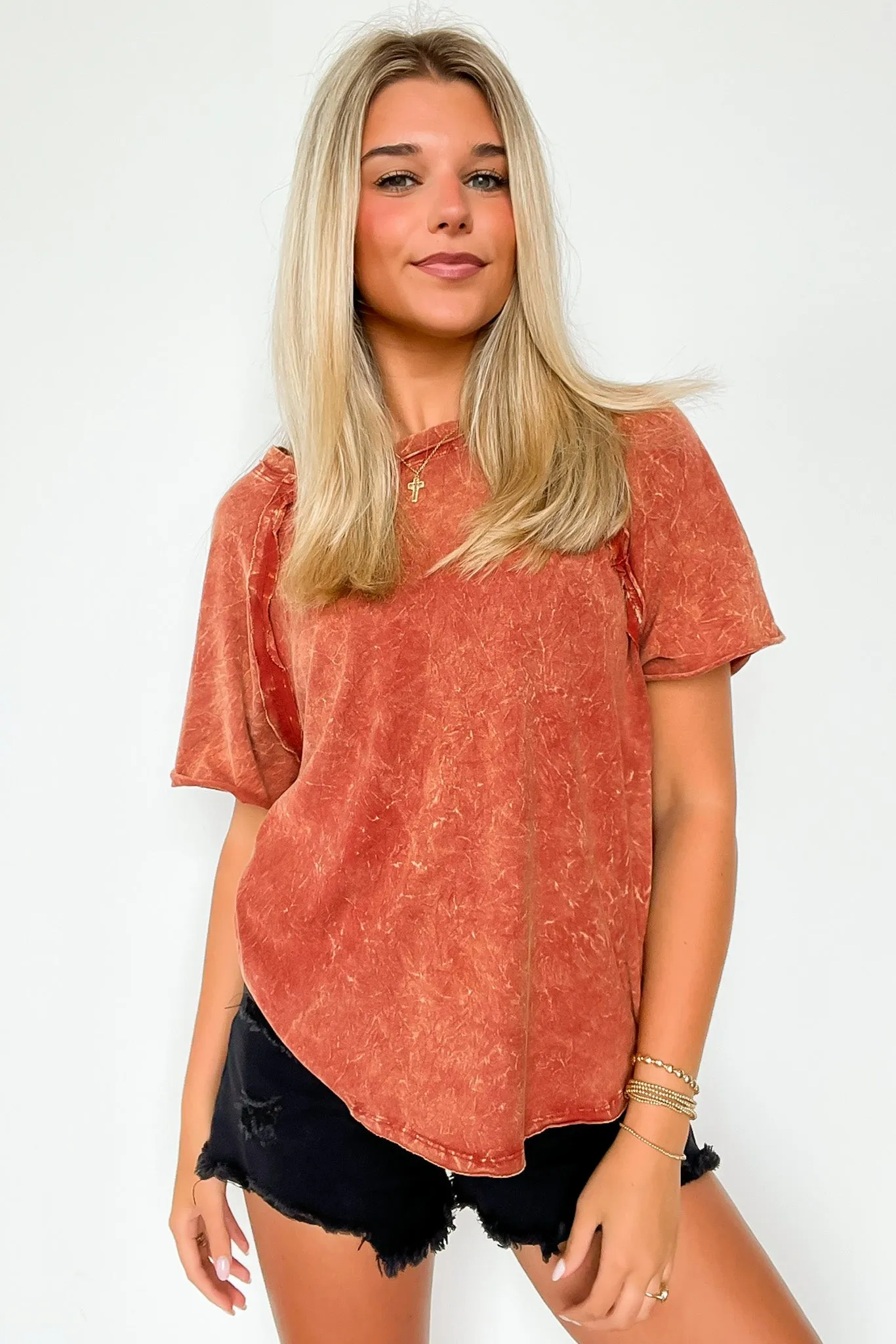 Carowyn Mineral Wash Relaxed Fit Top - BACK IN STOCK