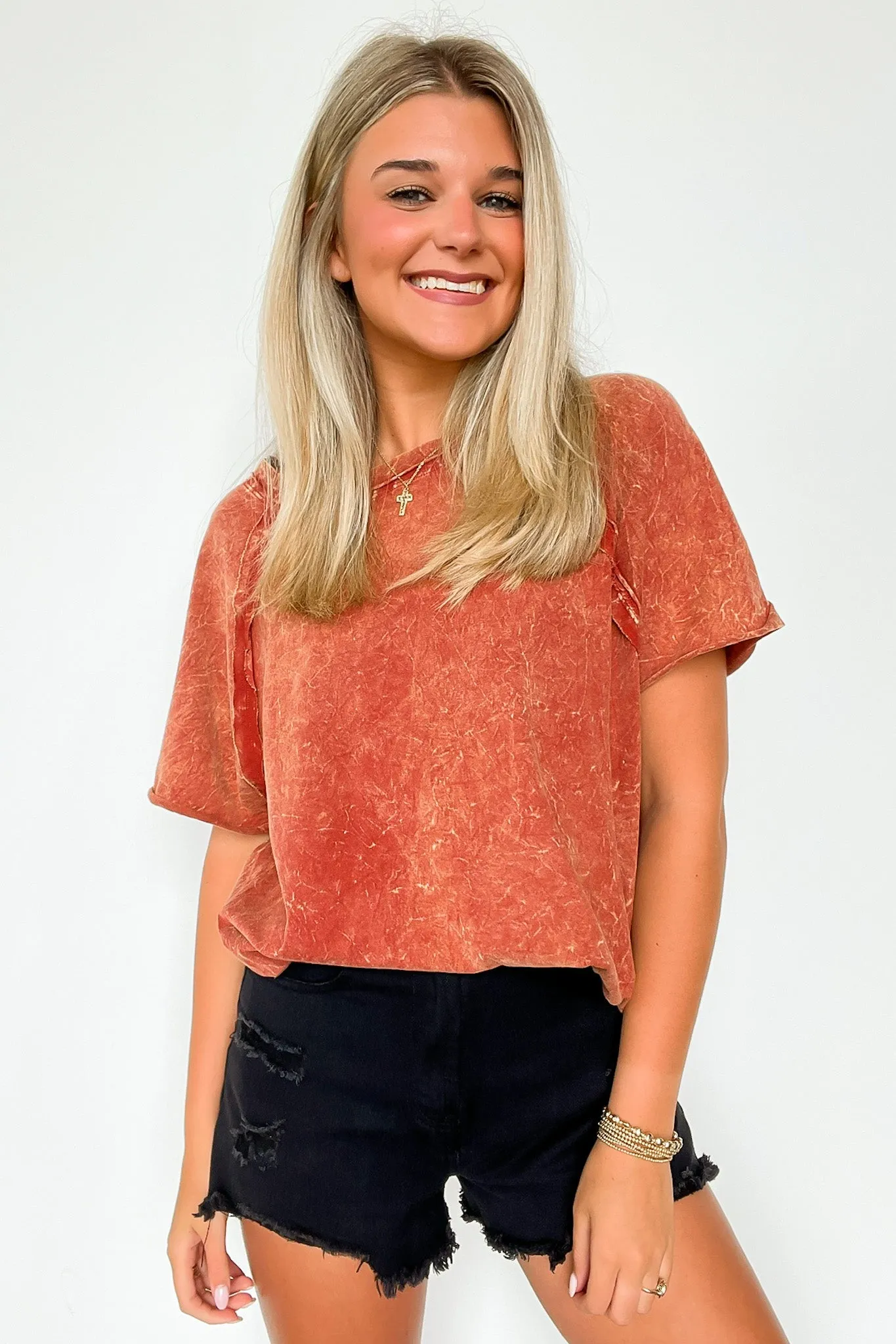 Carowyn Mineral Wash Relaxed Fit Top - BACK IN STOCK