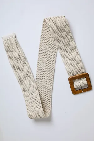 Catch My Drift White Straw Belt