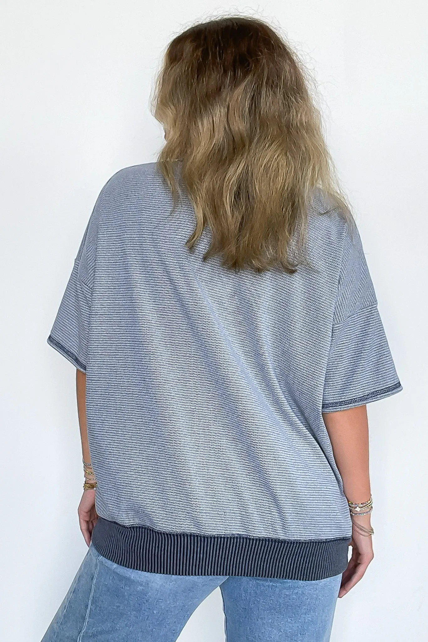 Cerise Striped Relaxed Fit Top - BACK IN STOCK
