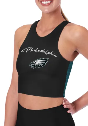 Certo By Northwest NFL Women's Philadelphia Eagles Crosstown Midi Bra, Black