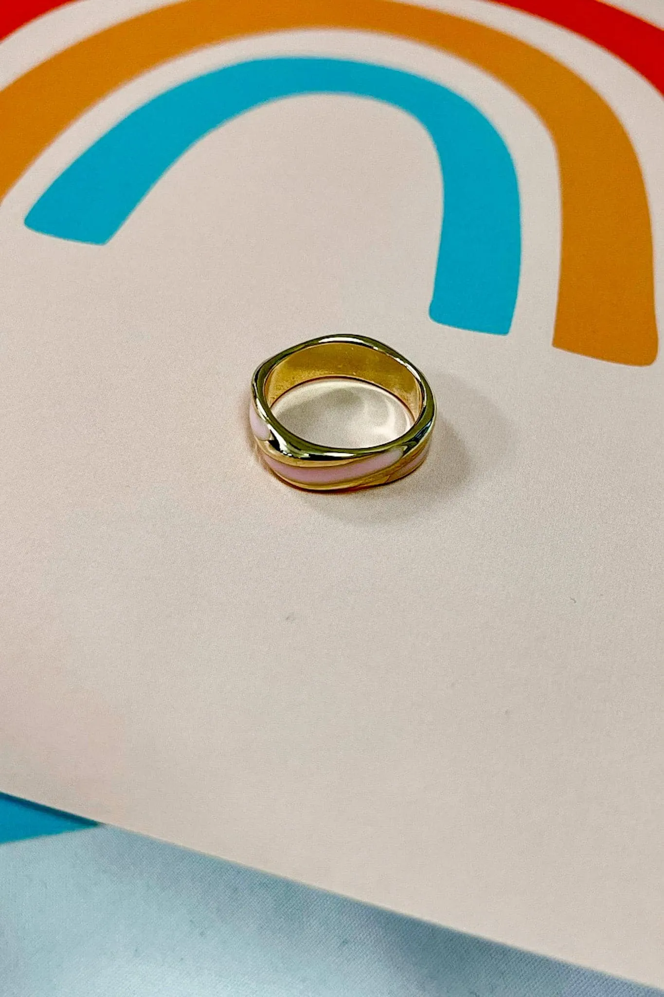 Changing it Up Striped Twist Ring