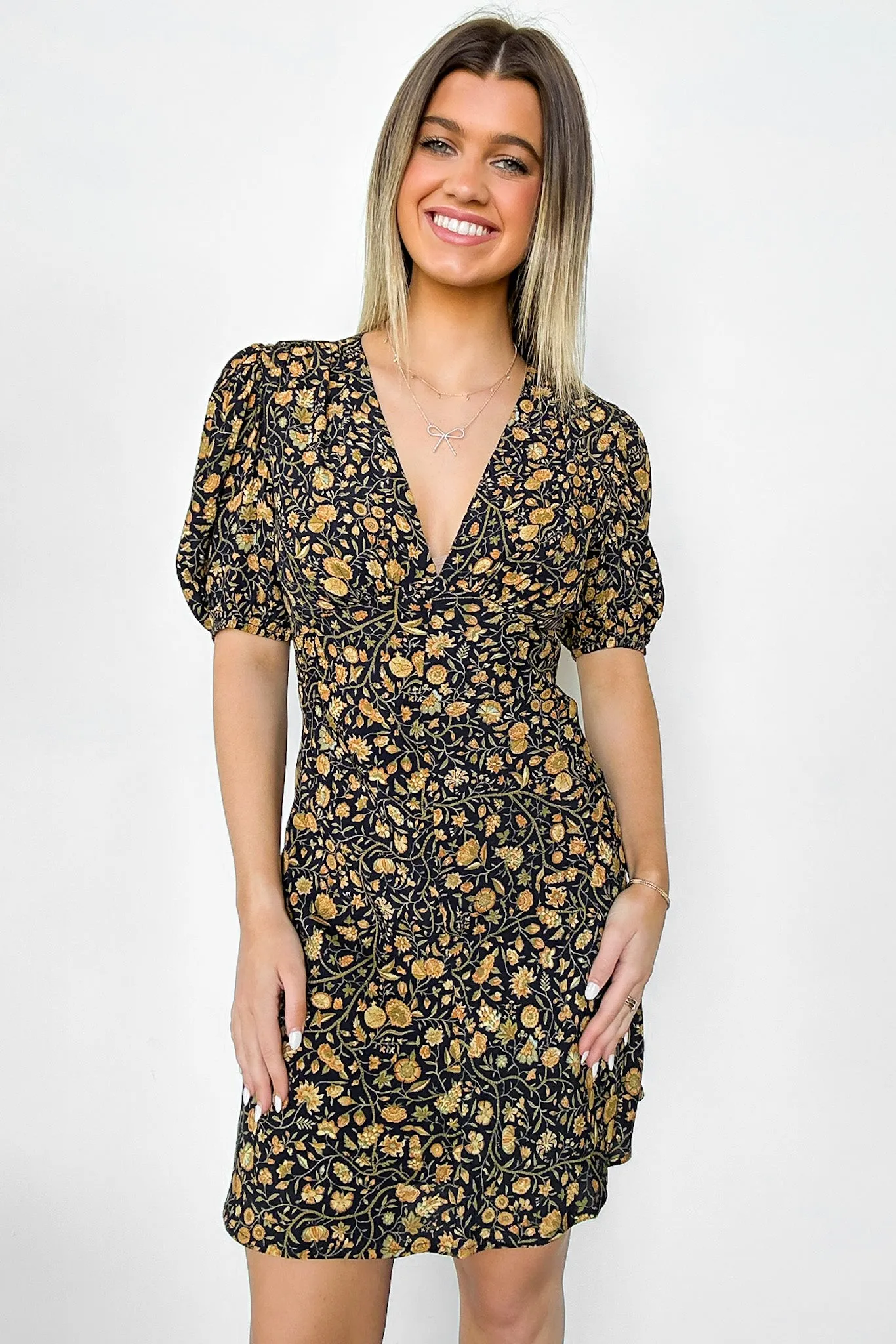 Charming Vision Floral Puff Sleeve Dress - FINAL SALE
