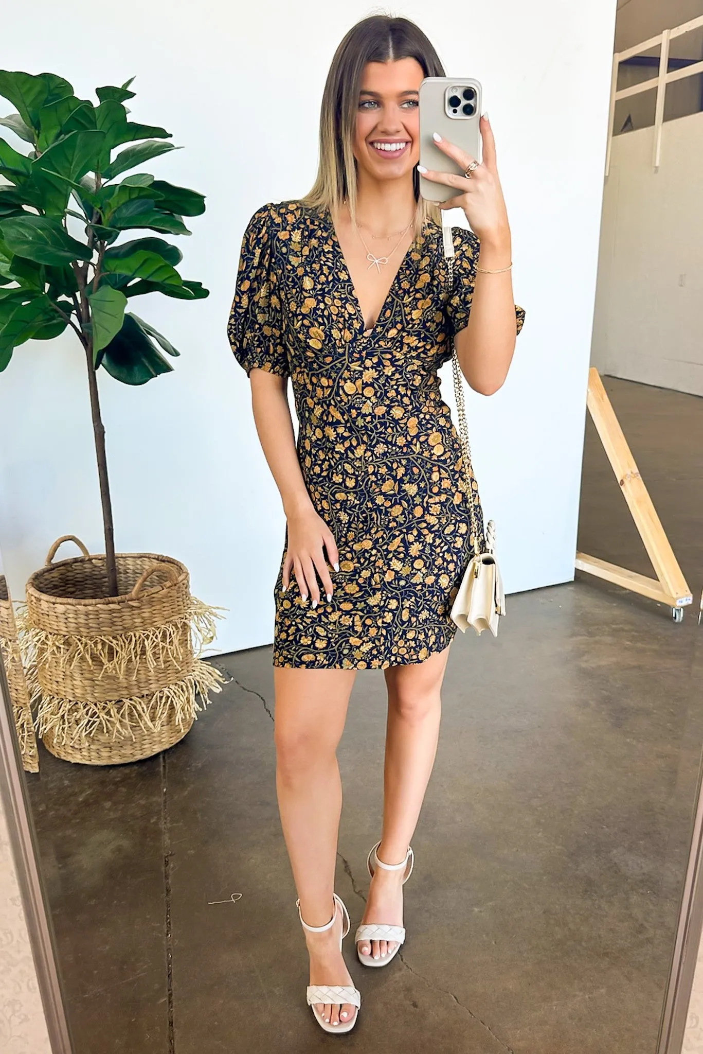 Charming Vision Floral Puff Sleeve Dress - FINAL SALE