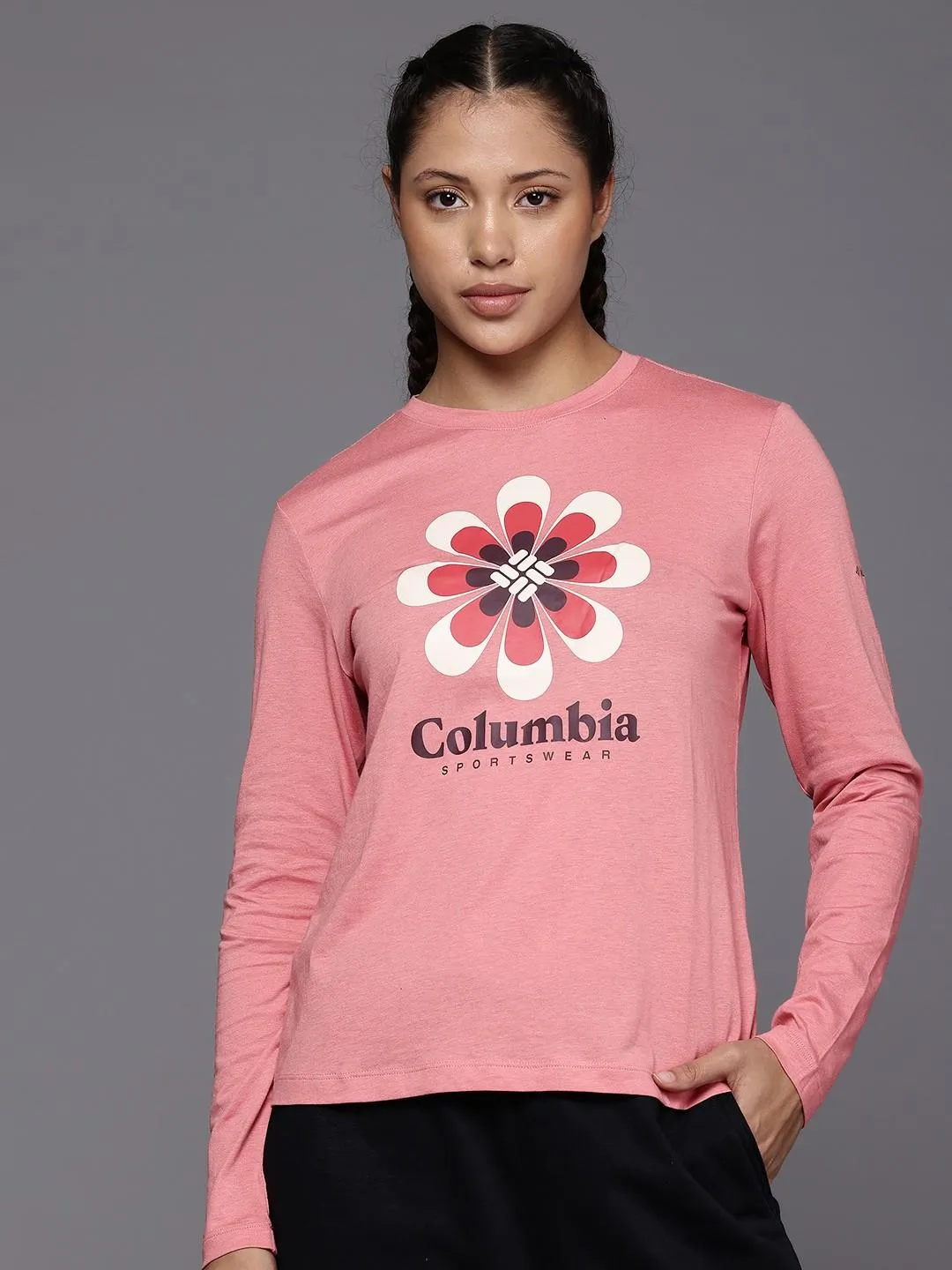 Columbia Women Pink Trek Relaxed Tshirt