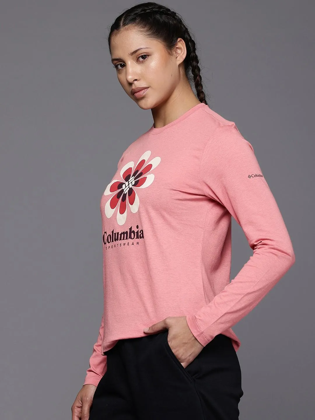 Columbia Women Pink Trek Relaxed Tshirt
