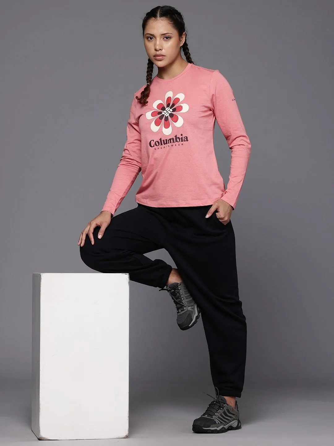 Columbia Women Pink Trek Relaxed Tshirt